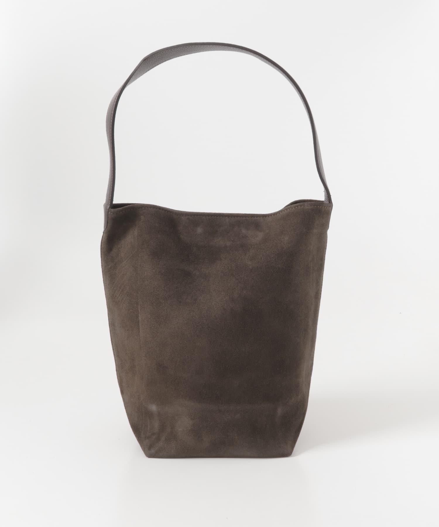 ワンハンドルスウェードトートバッグ D.BROWN -0