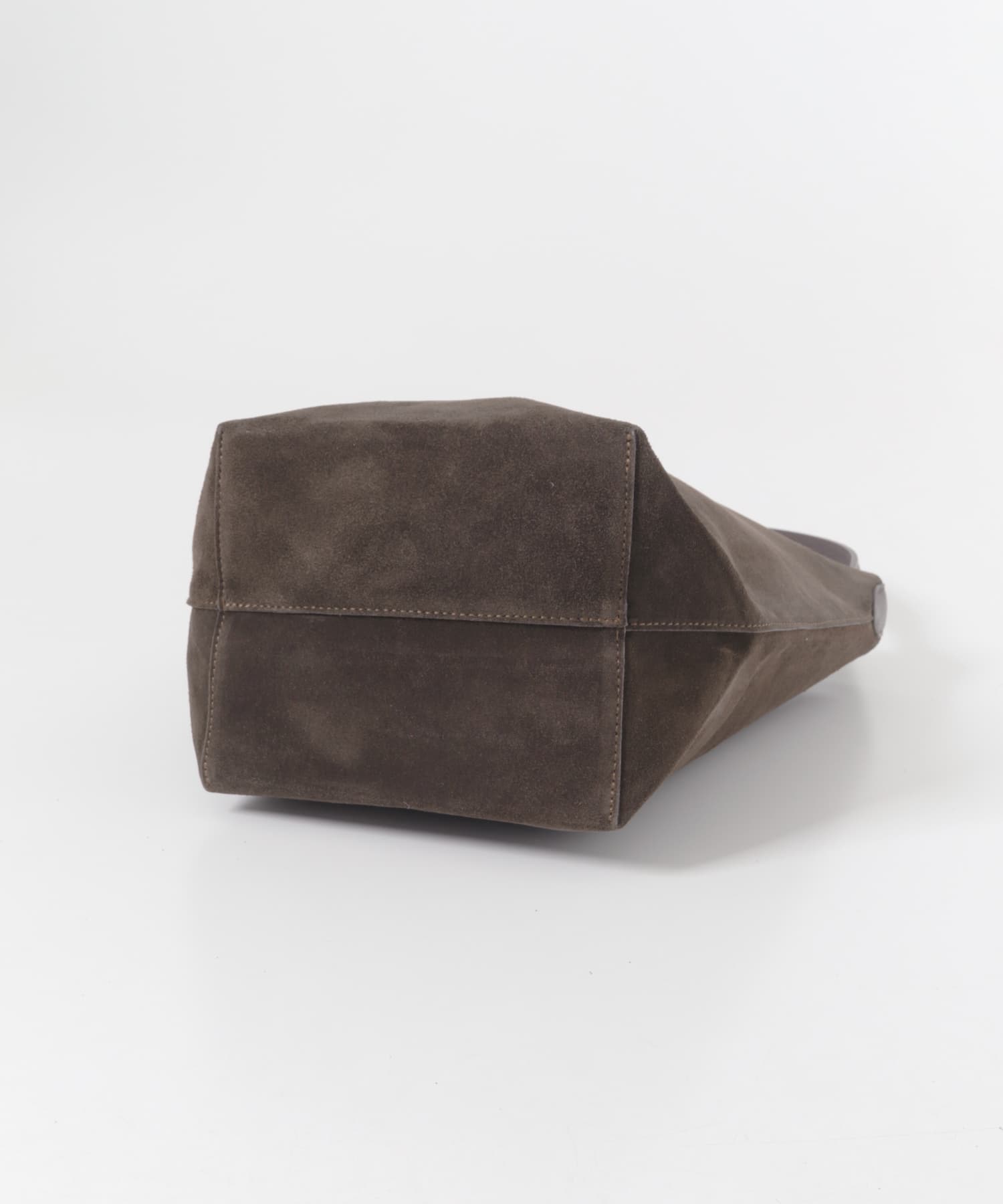 ワンハンドルスウェードトートバッグ D.BROWN -0