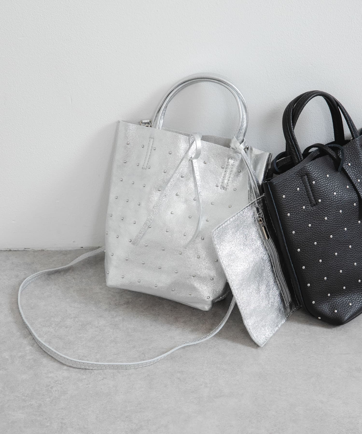 スタッズミニトートバッグ