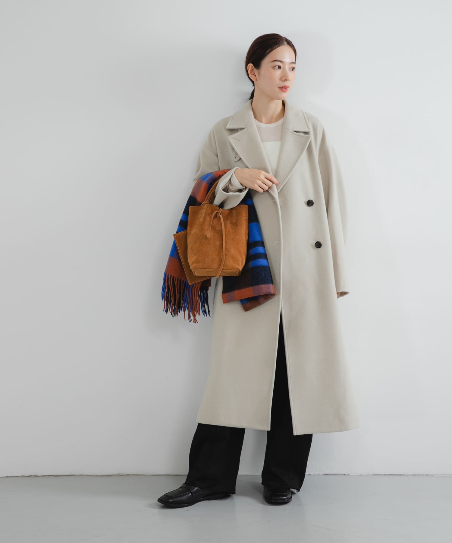 スエードミニトートバッグ CAMEL -