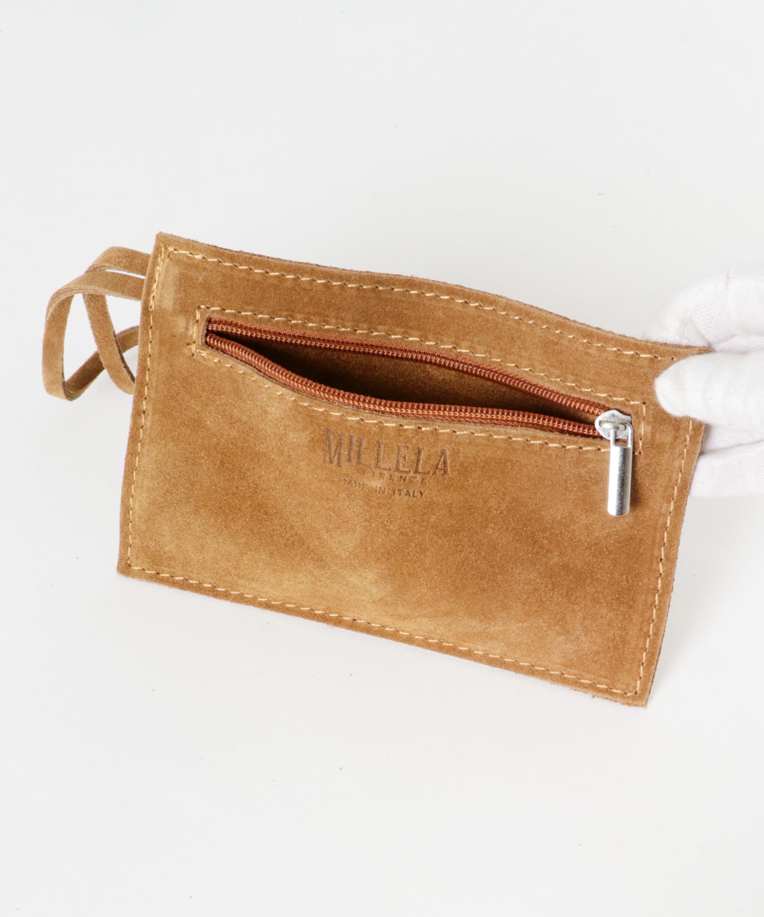 スエードミニトートバッグ CAMEL -