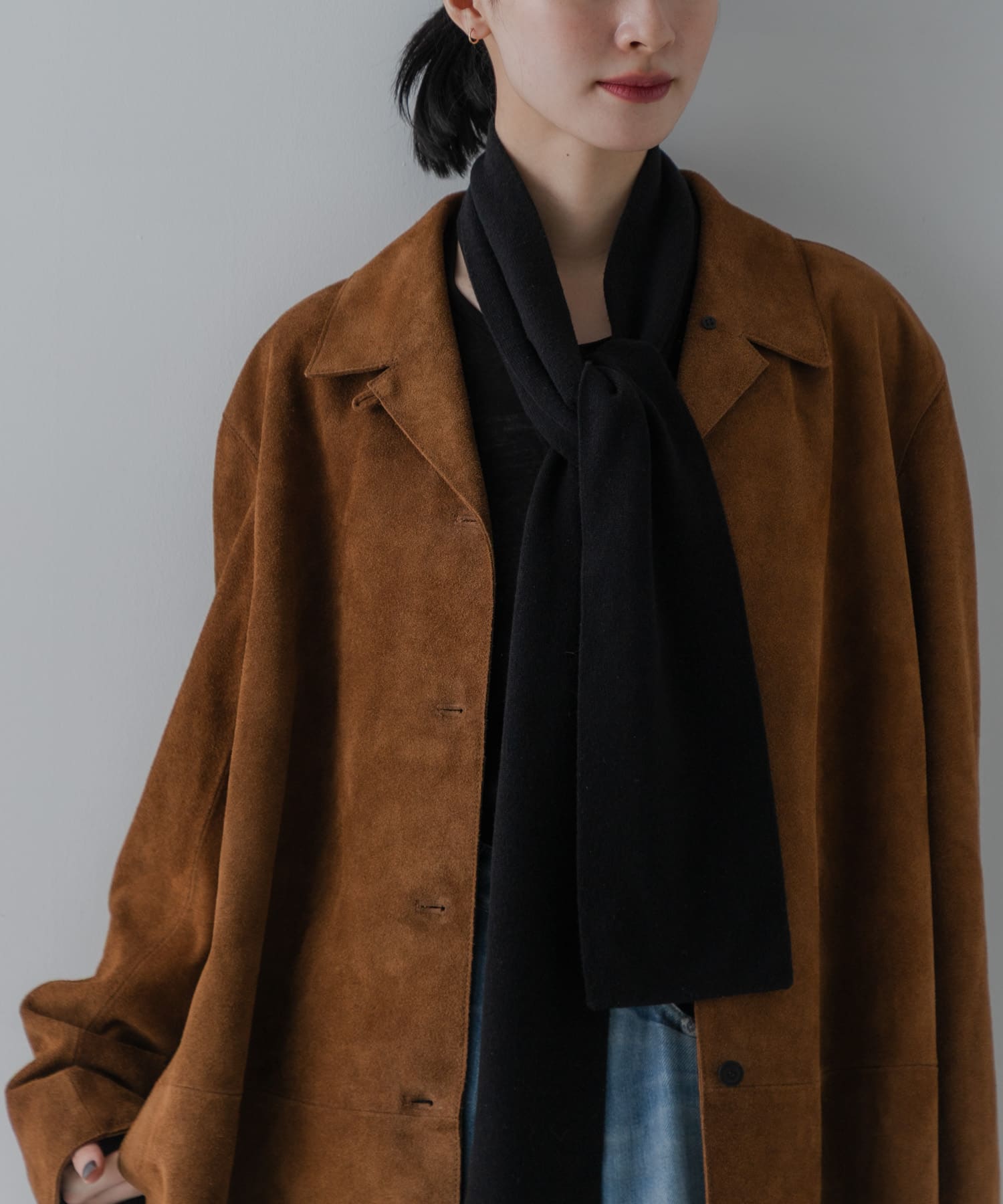 ウールカシミヤナローマフラー(0 BLACK): ファッション雑貨｜URBAN