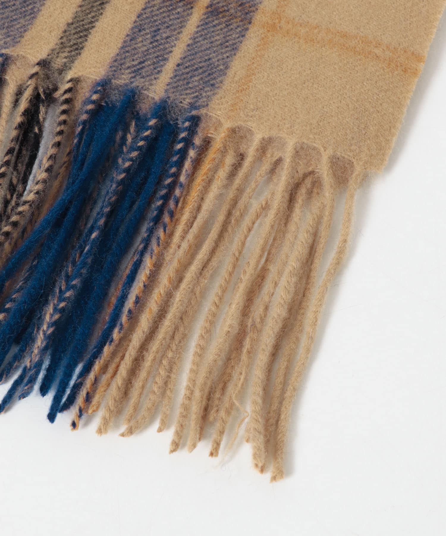 ウールカシミヤストール BEIGECHECK -