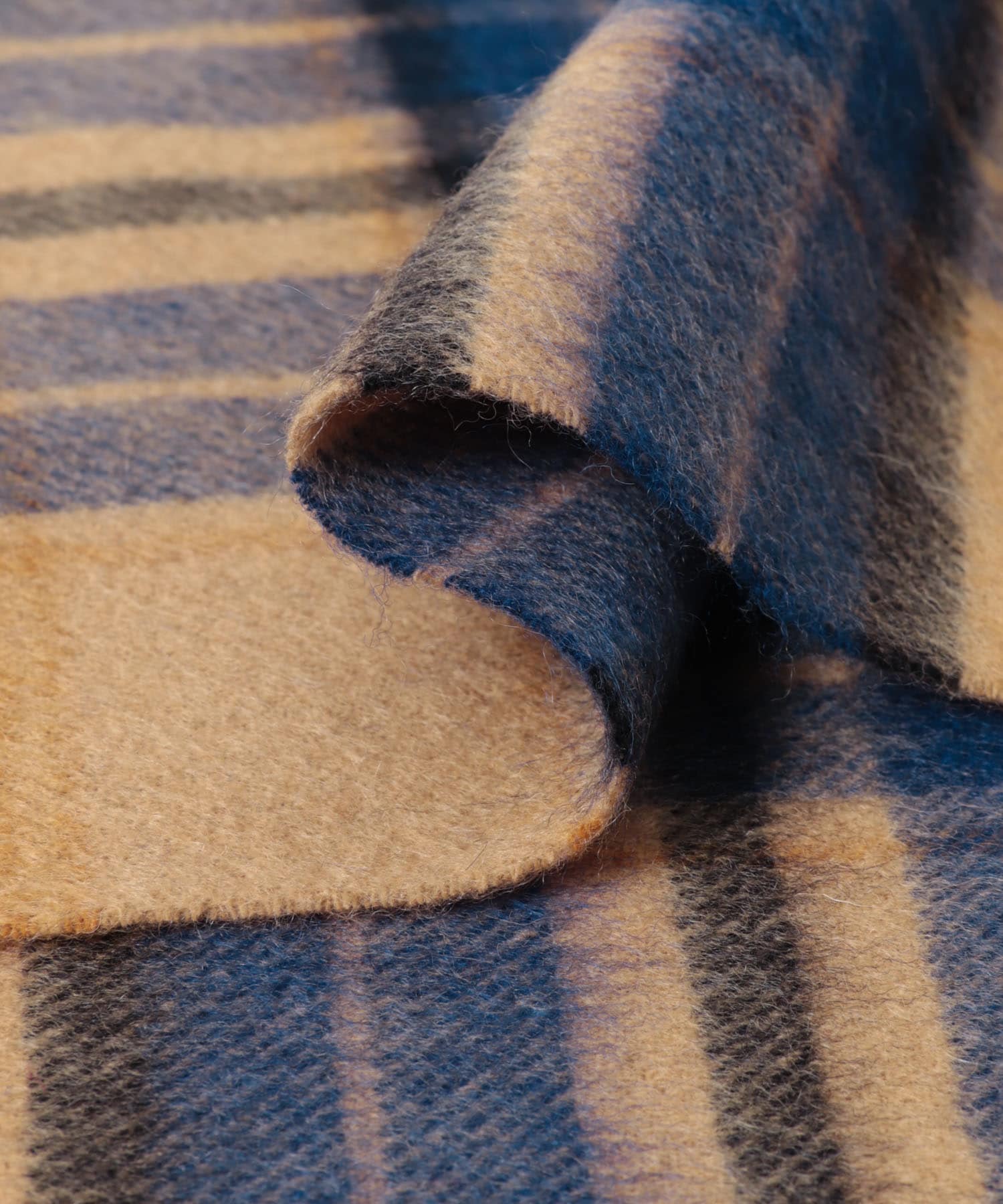 ウールカシミヤストール BEIGECHECK -