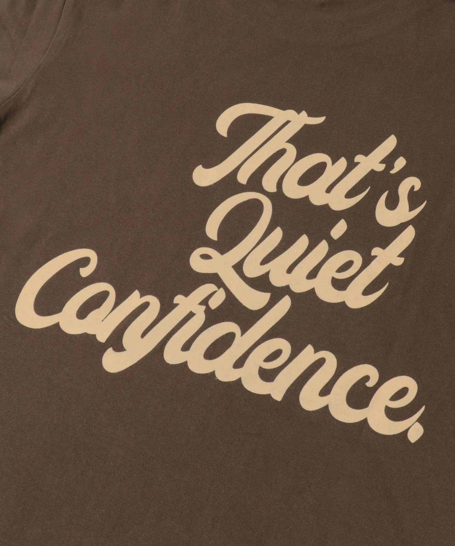 Teya　Flock Letter T-shirts BROWN S