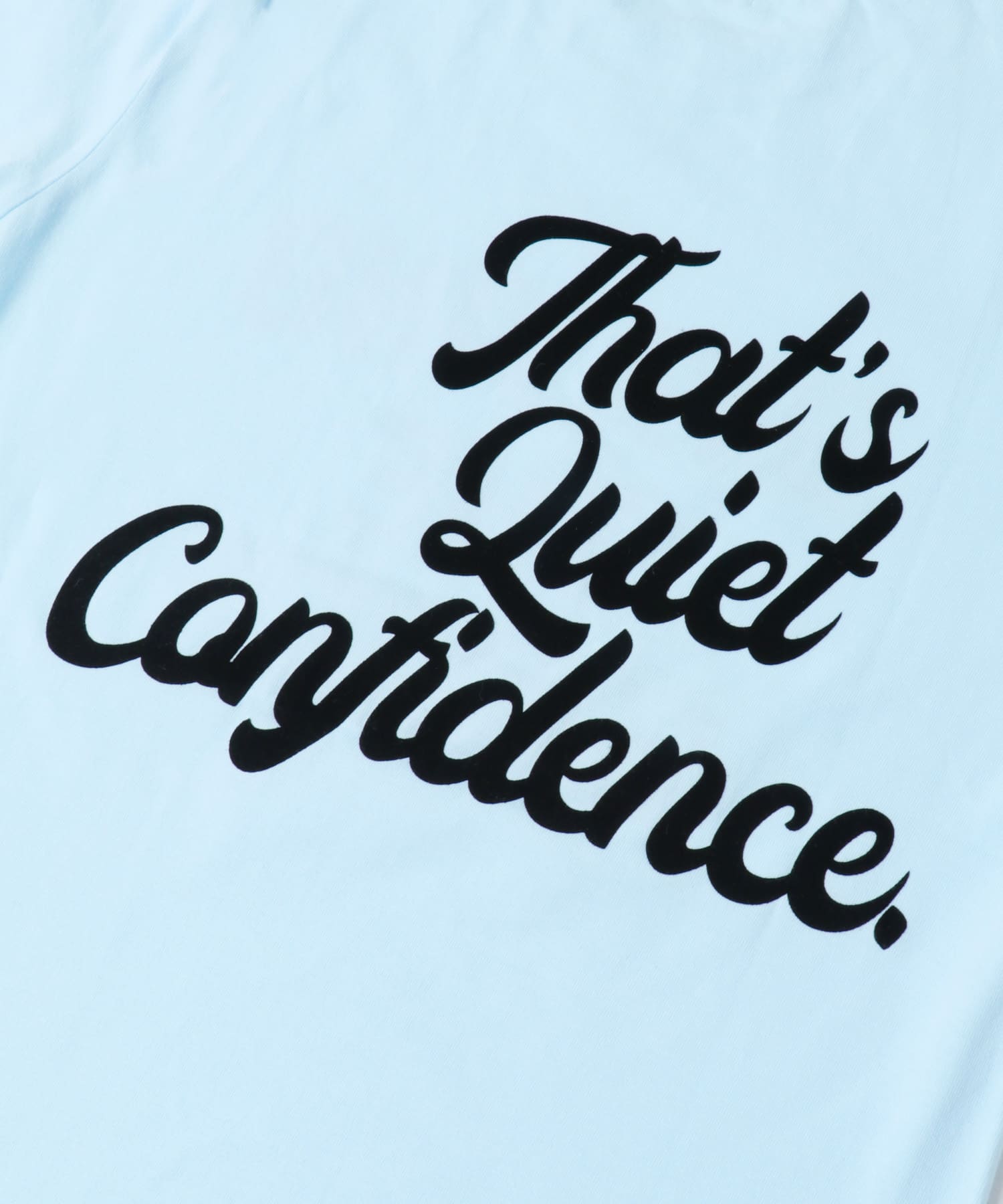 Teya　Flock Letter T-shirts SAX S