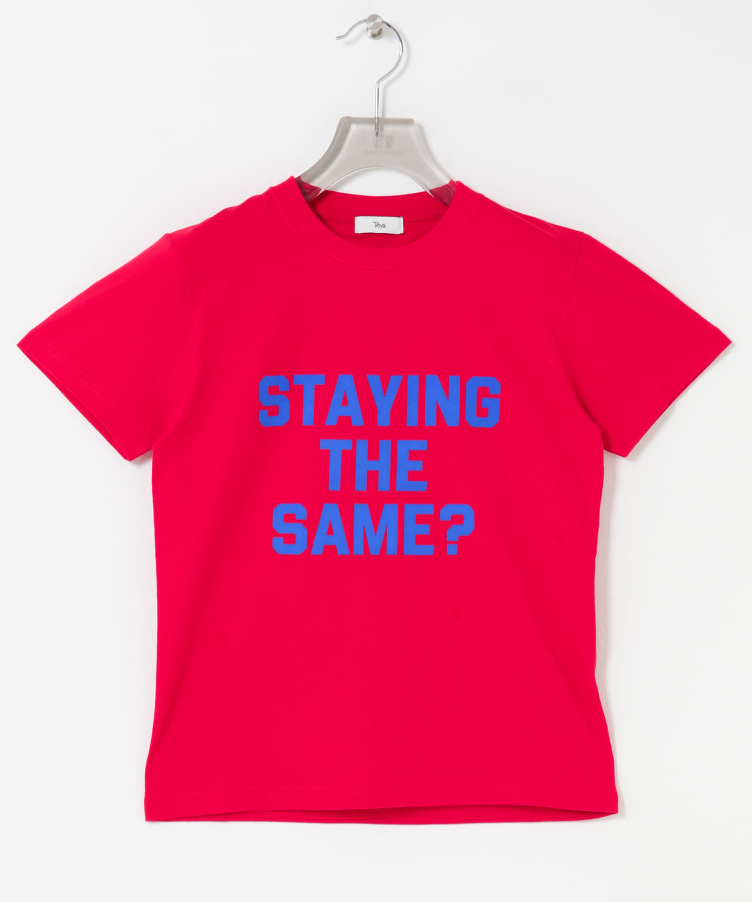 Teya　Flock Letter T-shirts RED S
