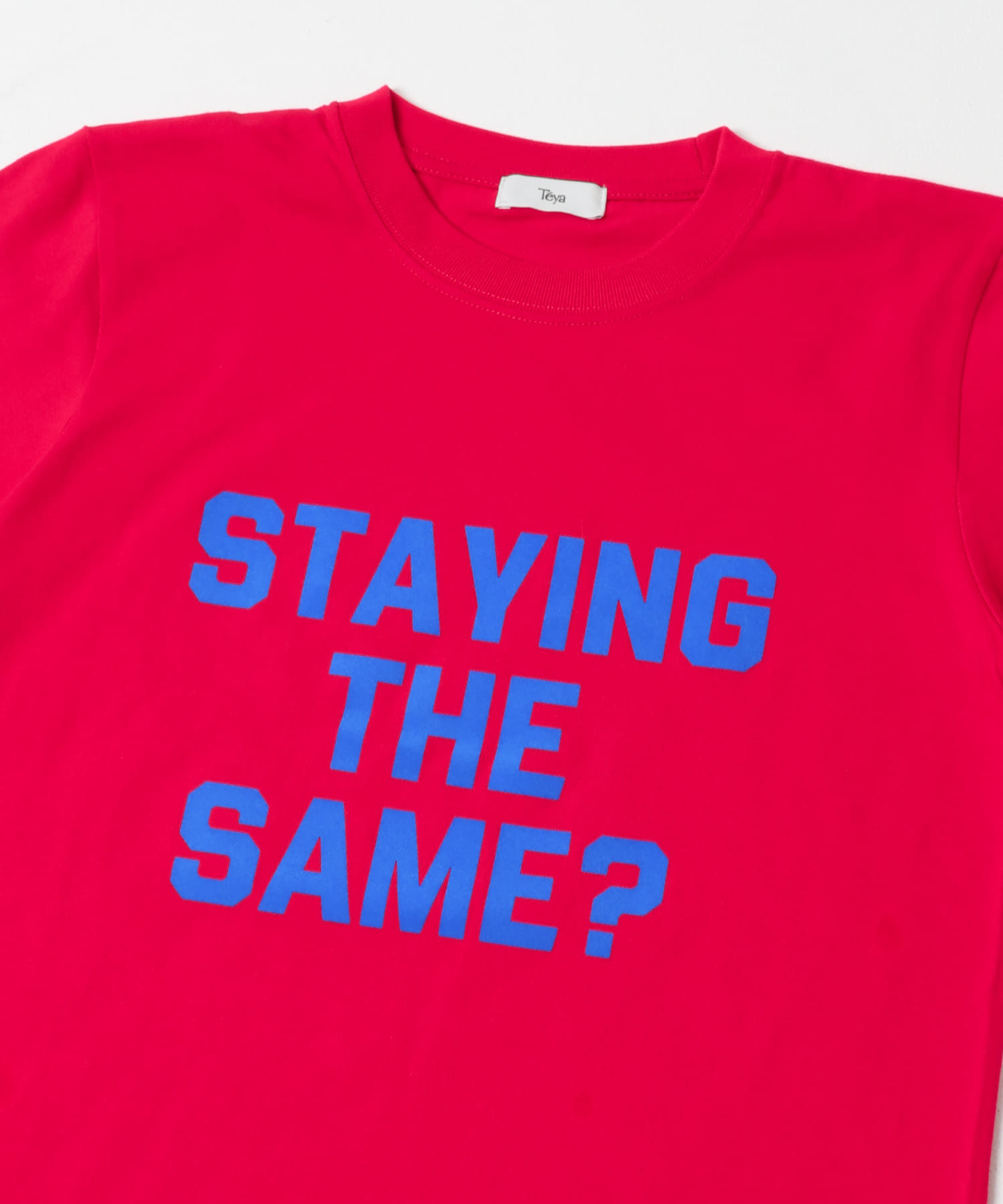 Teya　Flock Letter T-shirts RED S