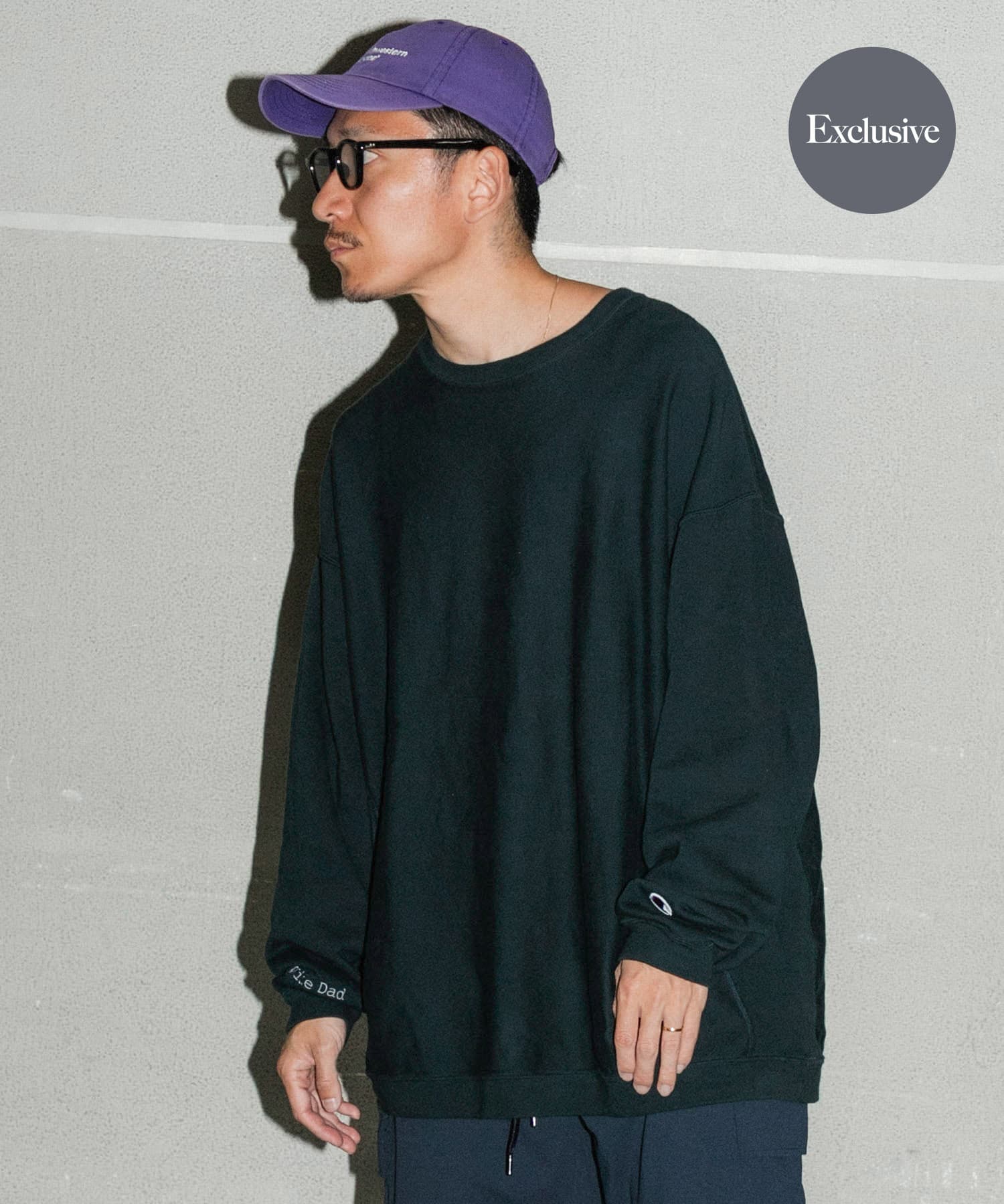 『別注』Champion×Wide Dad　RW DAD SWEAT CREW-NECK