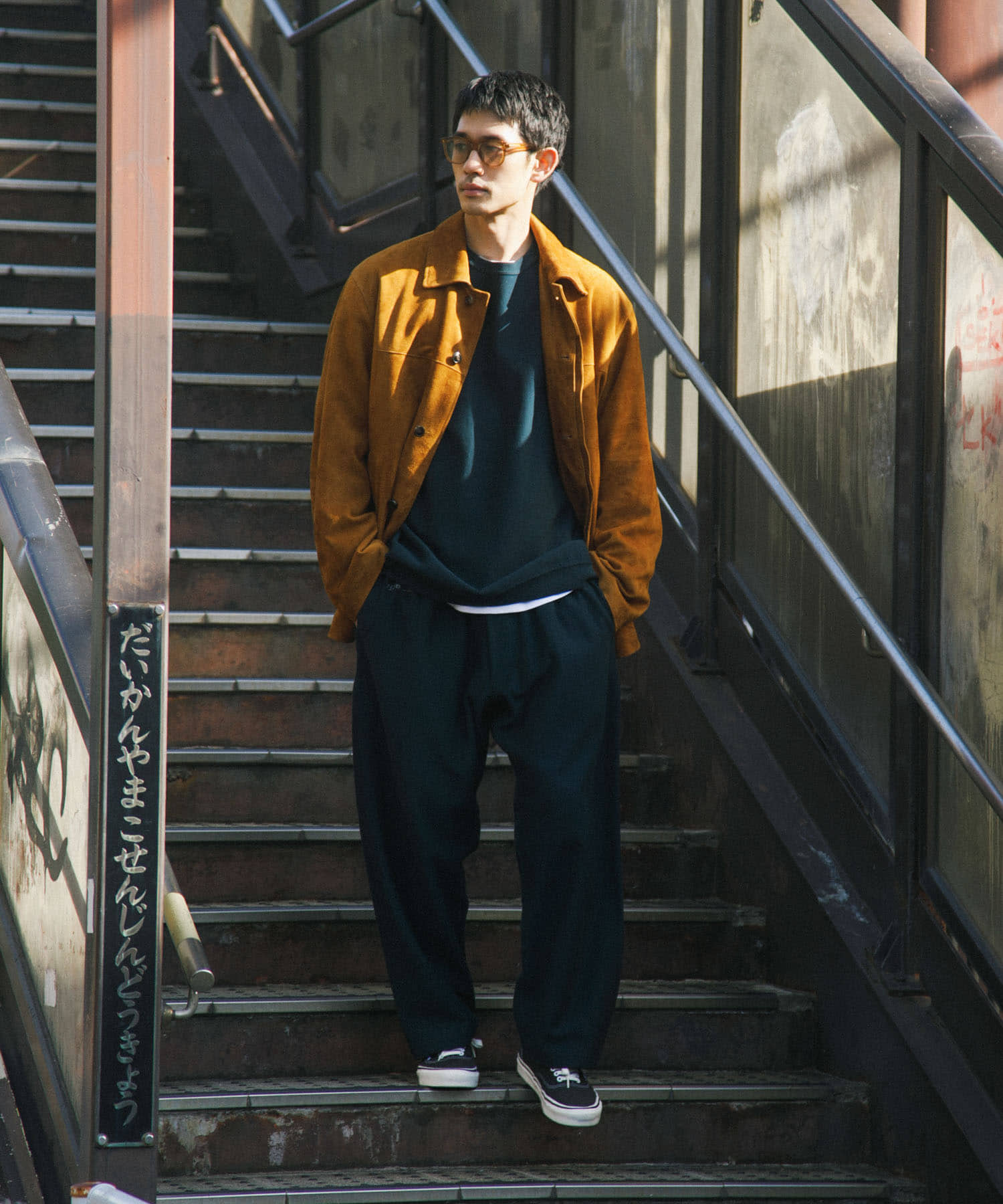 『別注』Champion×Wide Dad　RW DAD SWEAT PANTS NAVY 2