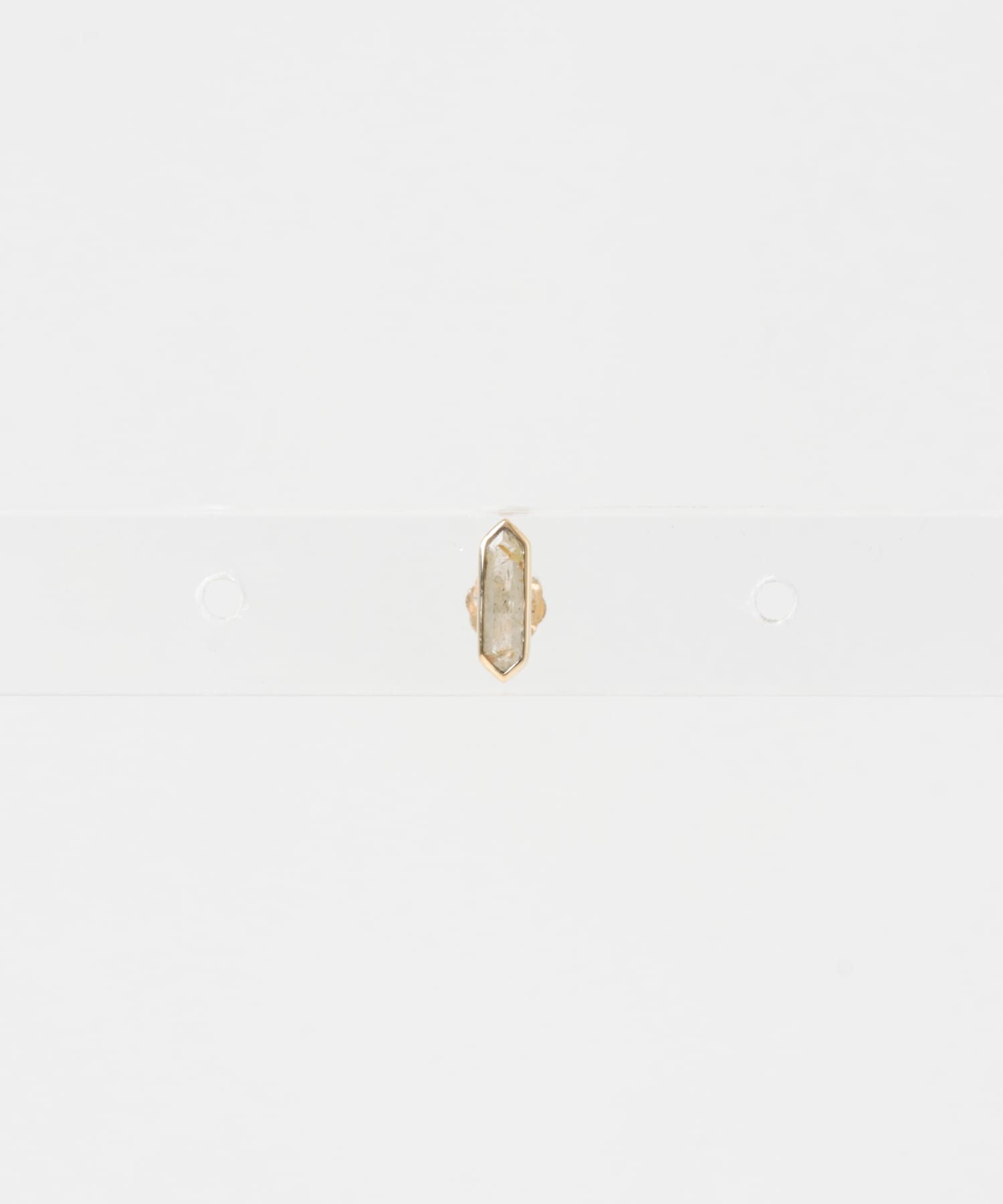METIER　GEMSTONE HEXA STUDS ルチルクオーツ -