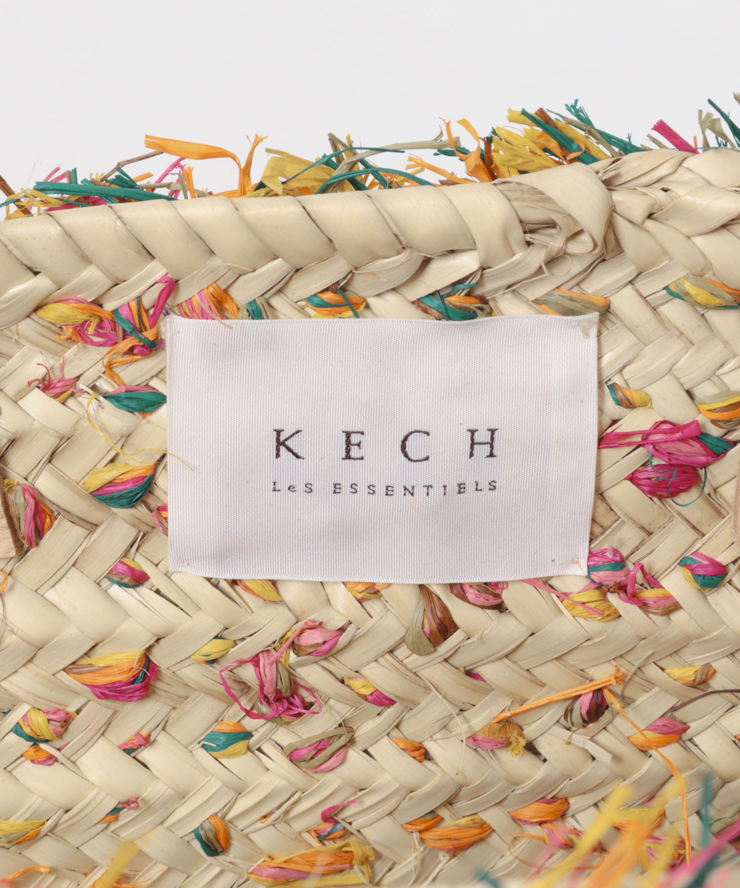 KECH LeS ESSENTIELS RAFFIA FRINGE 2WAY BAG(One MULTI): バッグ
