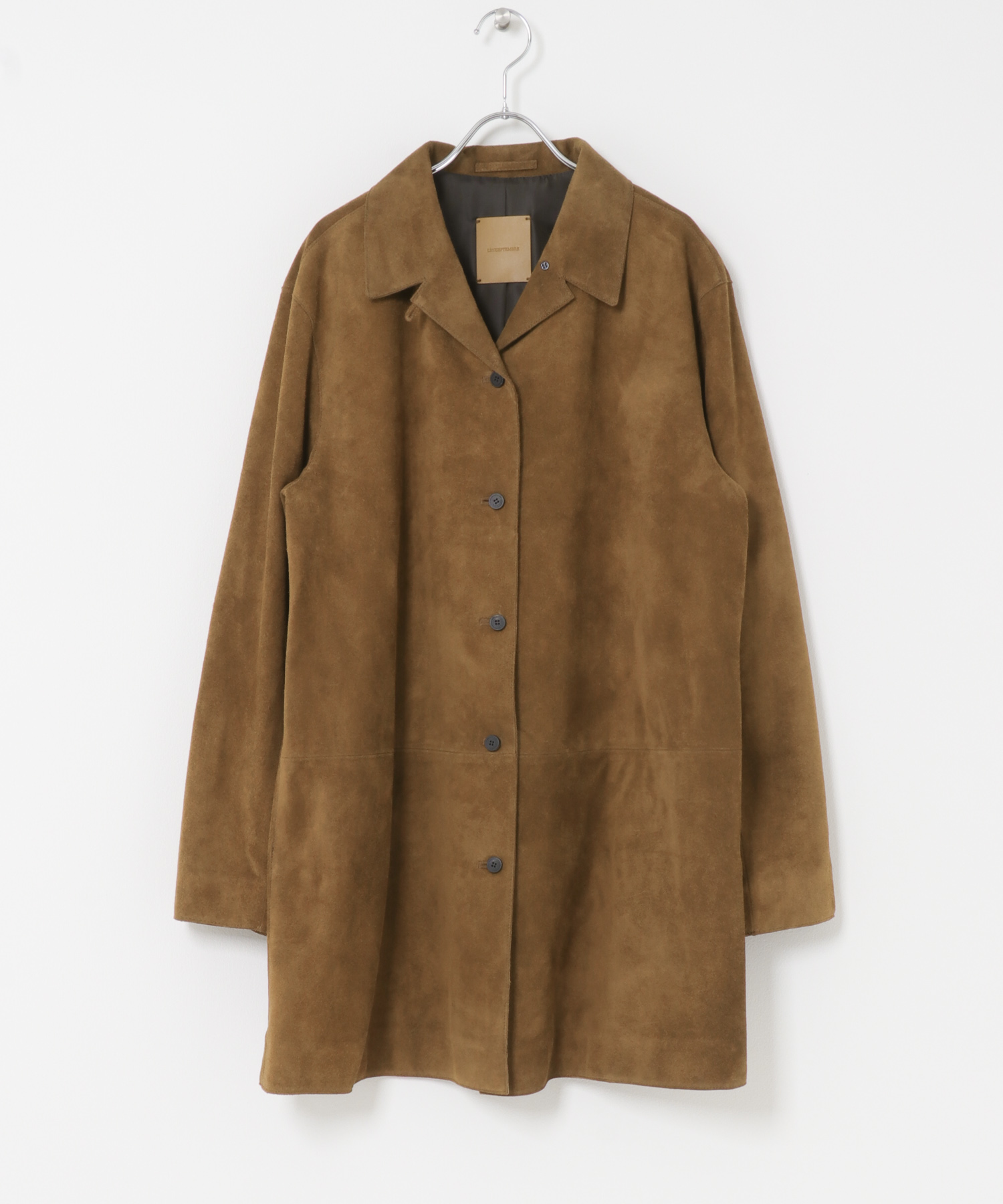 LE17SEPTEMBRE　COW LEATHER SUEDE LONG COAT