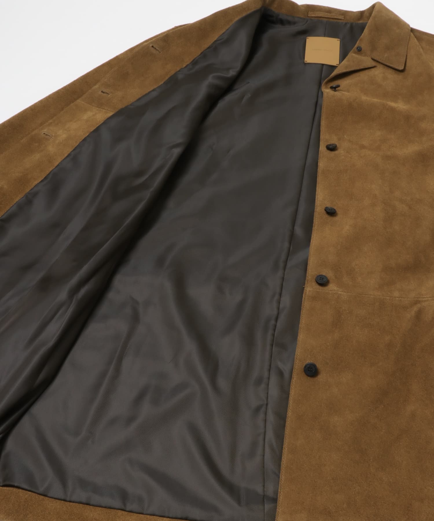 LE17SEPTEMBRE　COW LEATHER SUEDE LONG COAT BROWN 36