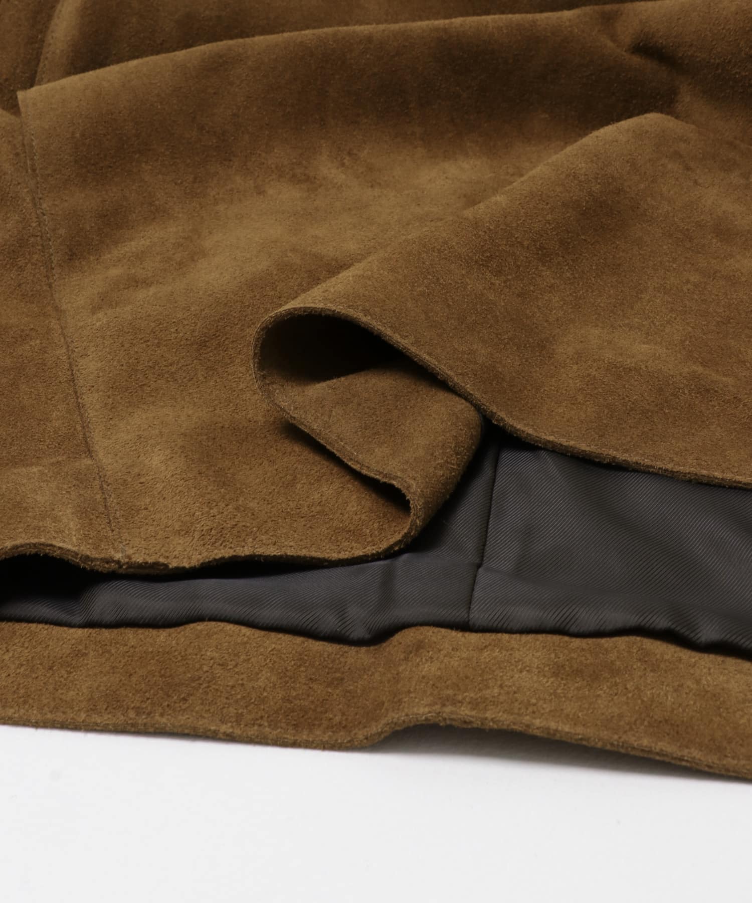 LE17SEPTEMBRE　COW LEATHER SUEDE LONG COAT BROWN 36