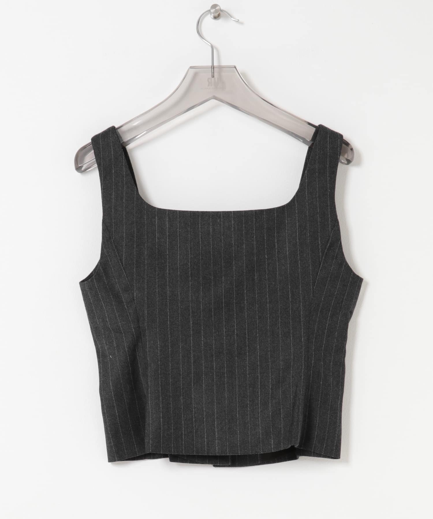 AMOMENTO　WOOL SNAP BUTTON VEST STRIPE 0