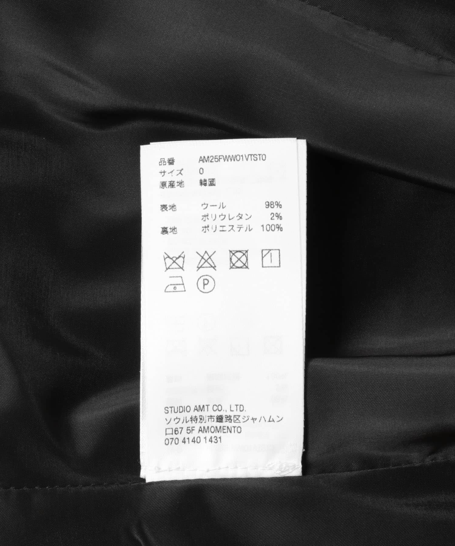 AMOMENTO　WOOL SNAP BUTTON VEST STRIPE 0