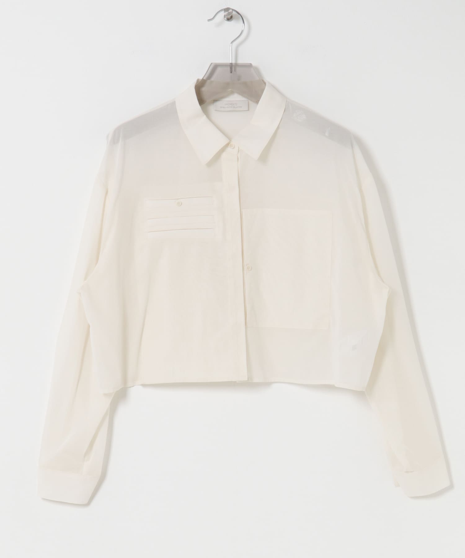 AMOMENTO　DRAWER POCKET CROP SHIRTS