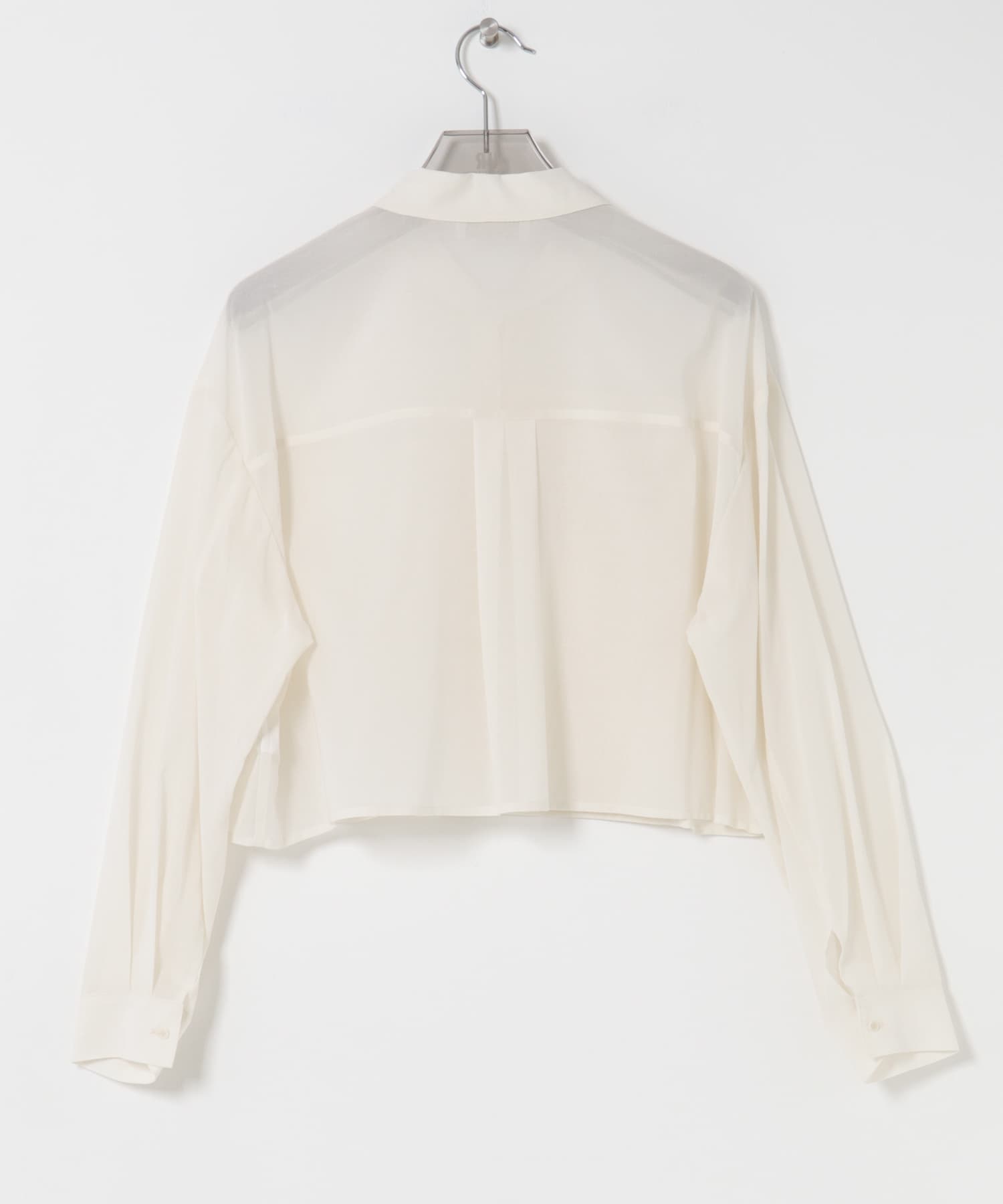 AMOMENTO　DRAWER POCKET CROP SHIRTS IVORY 0