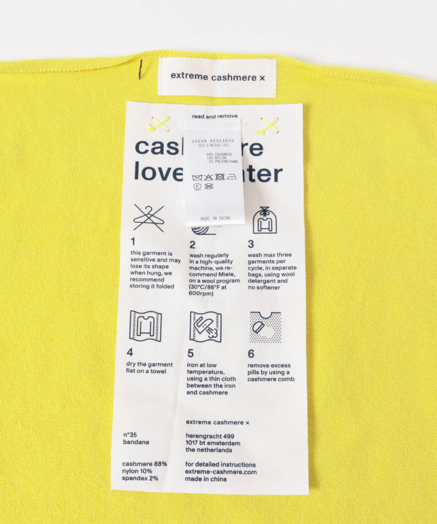 Extreme Cashmere　bandana sunny -