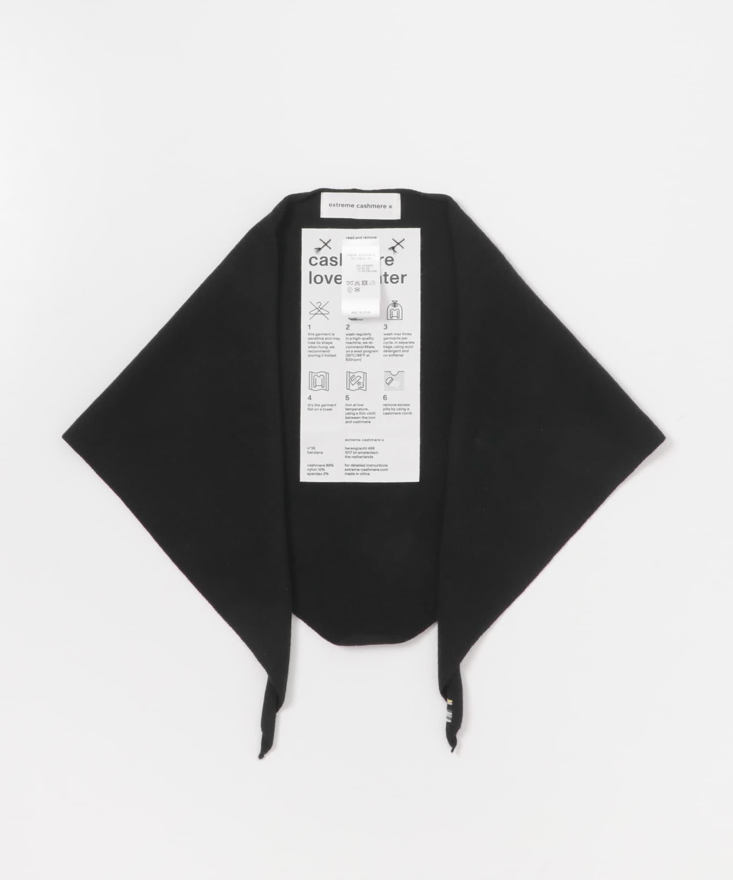 Extreme Cashmere　bandana raven -