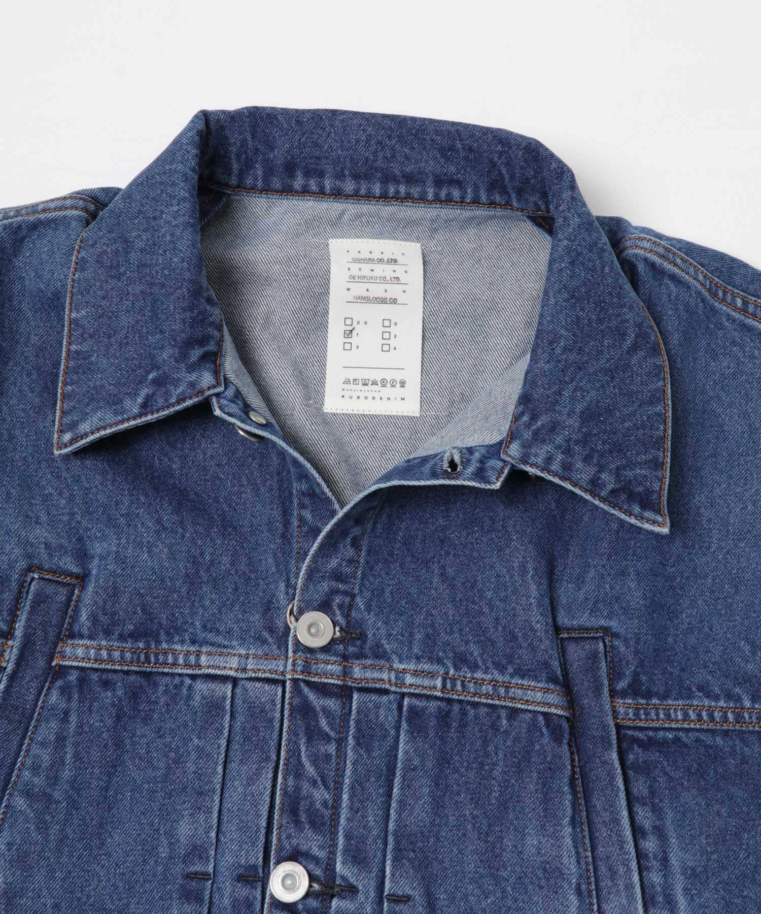 KURO　POWER SHOULDER DENIM JACKET INDIGO 1