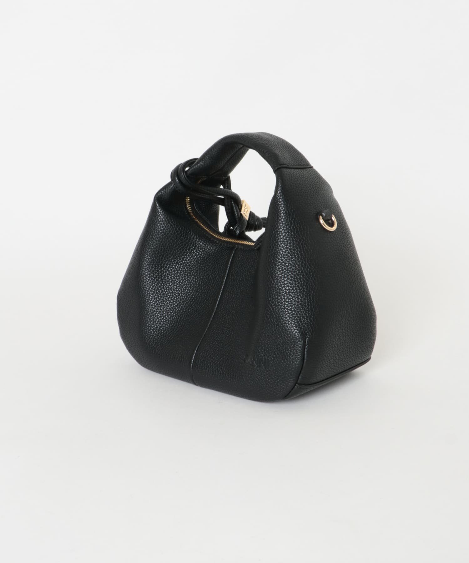 GANNI　Hobo Mini Grained Black 0