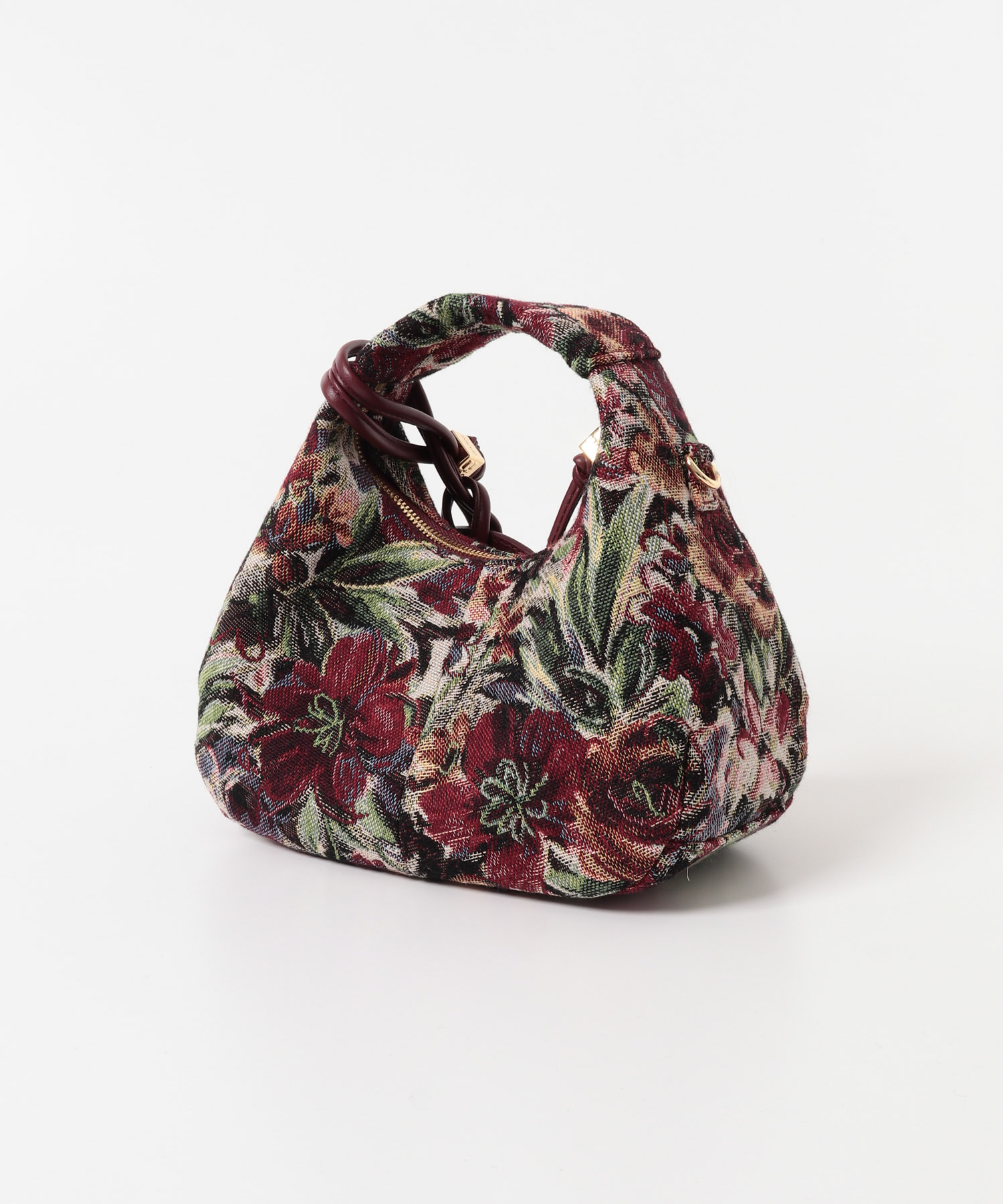 GANNI　Hobo Mini Tapestry Tawny Port 0