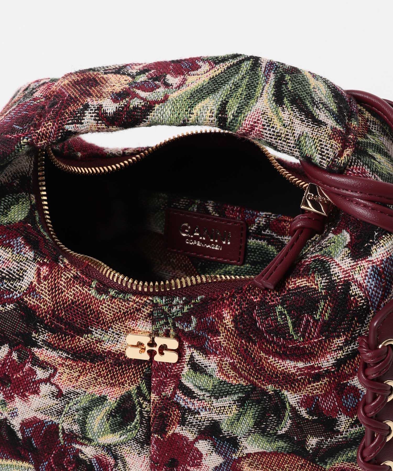 GANNI　Hobo Mini Tapestry Tawny Port 0