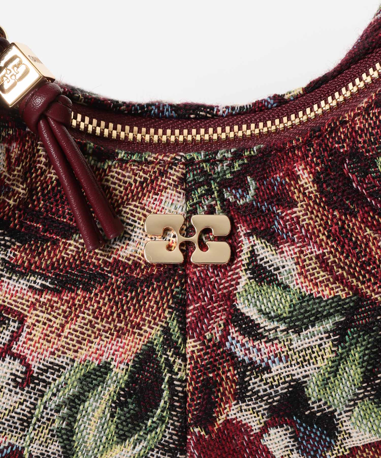 GANNI　Hobo Mini Tapestry Tawny Port 0