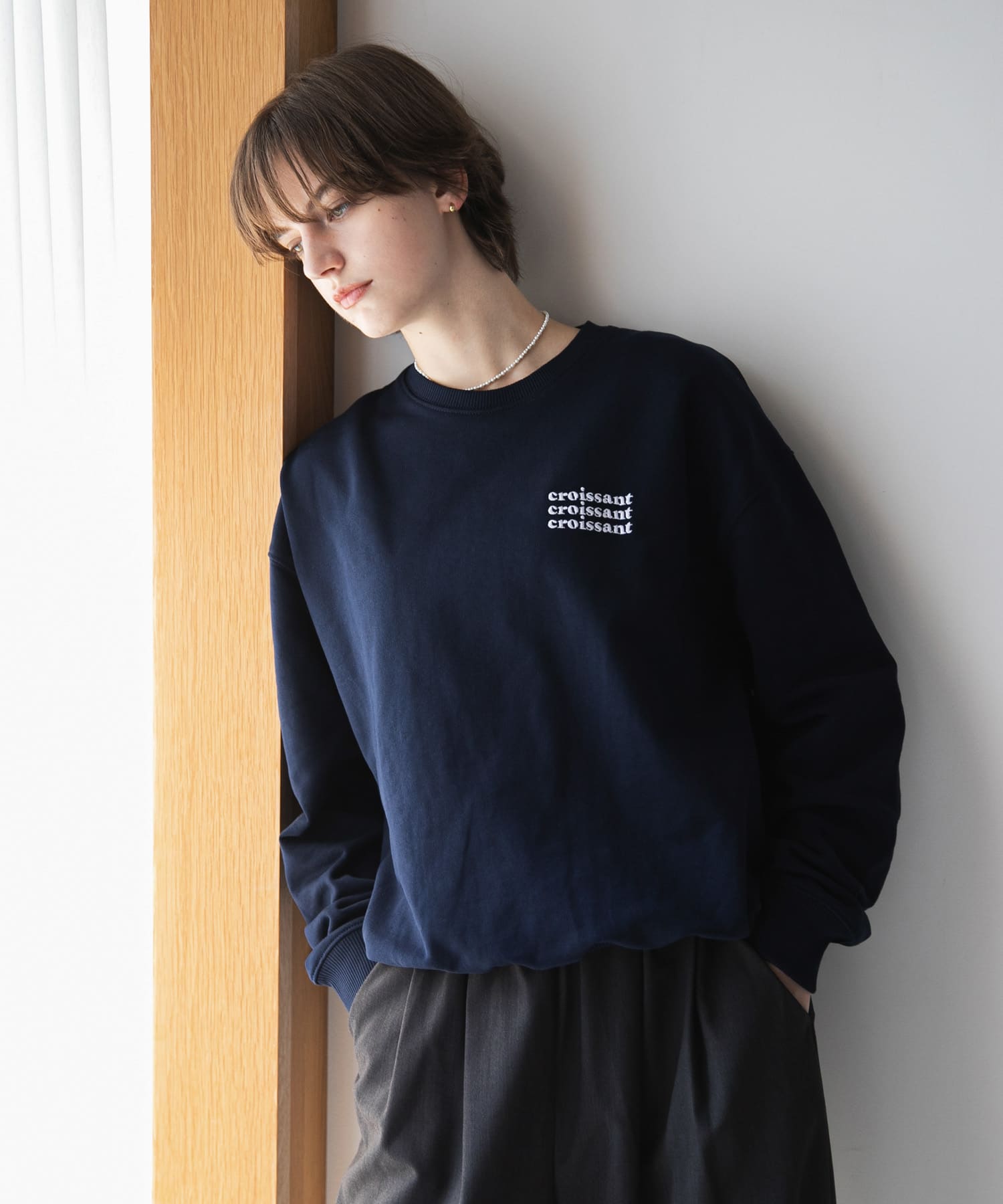 『別注』Les Petits Basics×URBAN RESEARCH　SWEAT F NAVY XS