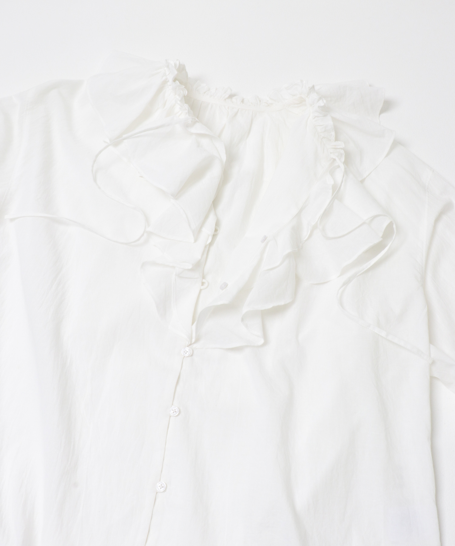 『別注』crinkle crinkle crinkle×URBAN RESEARCH　cotton ruffle blouse WHITE FREE