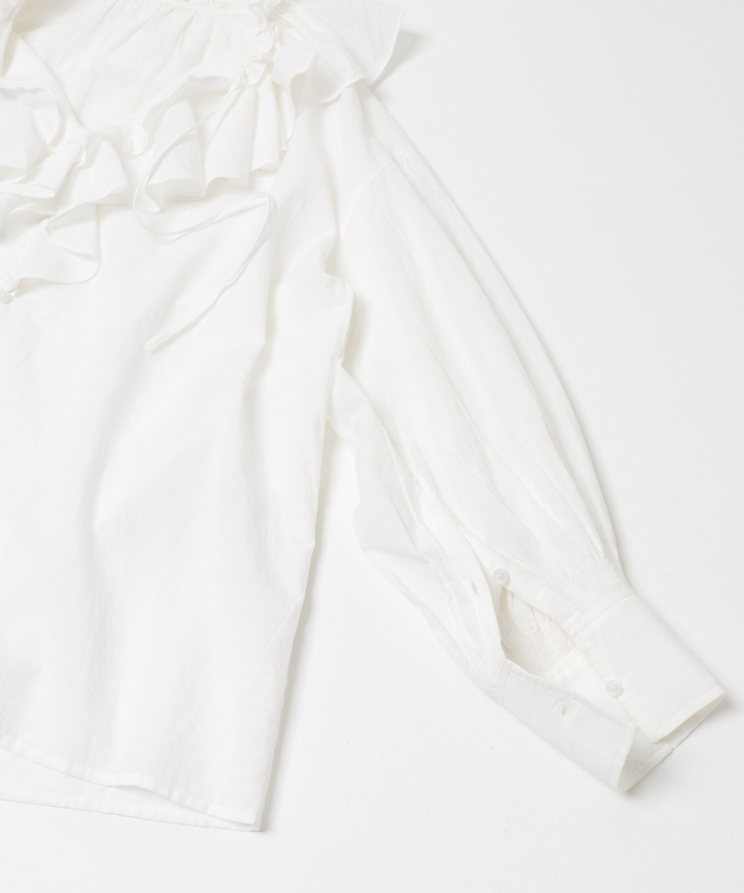 『別注』crinkle crinkle crinkle×URBAN RESEARCH　cotton ruffle blouse WHITE FREE