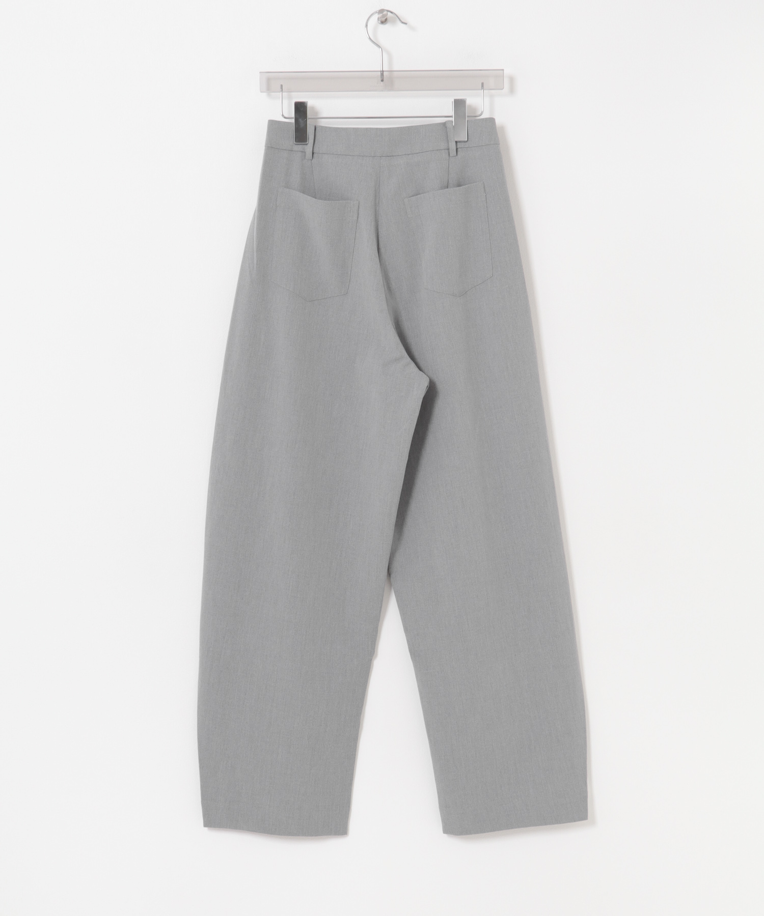 STUDIO DOE　cocoon wide leg suit pants GREY S