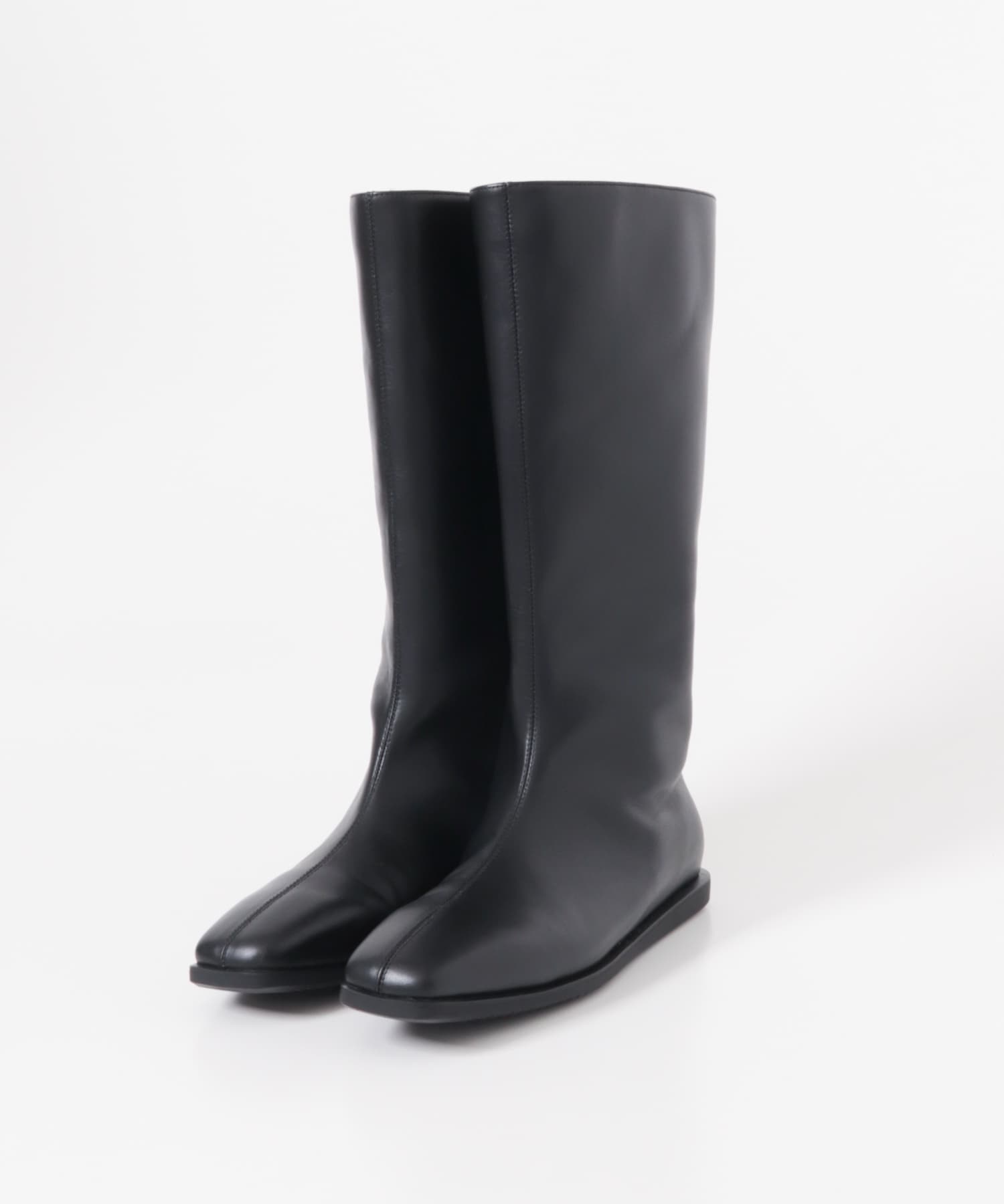 STUDIO DOE　Leather Square Toe  Boots BLACK 38