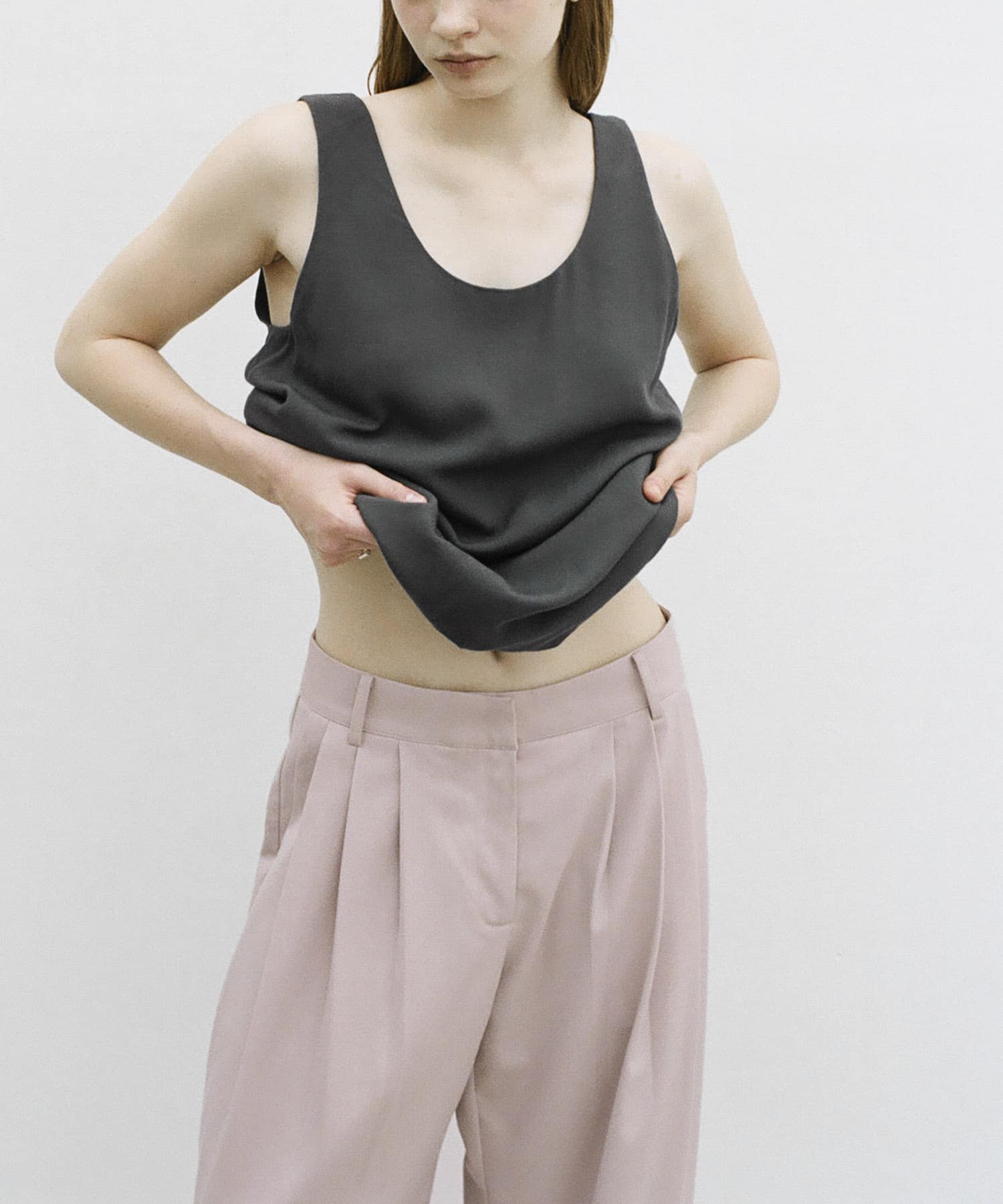 STUDIO DOE　Three-tuck Wide Pants PINK XS