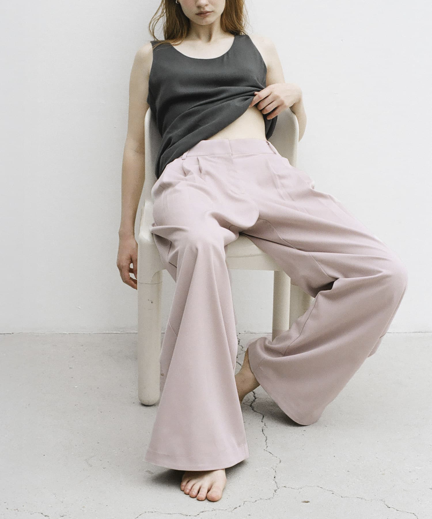 STUDIO DOE　Three-tuck Wide Pants PINK XS