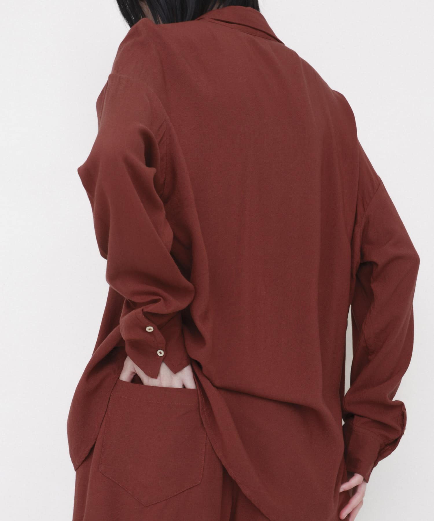 STUDIO DOE　Linen Resort Shirts RED S