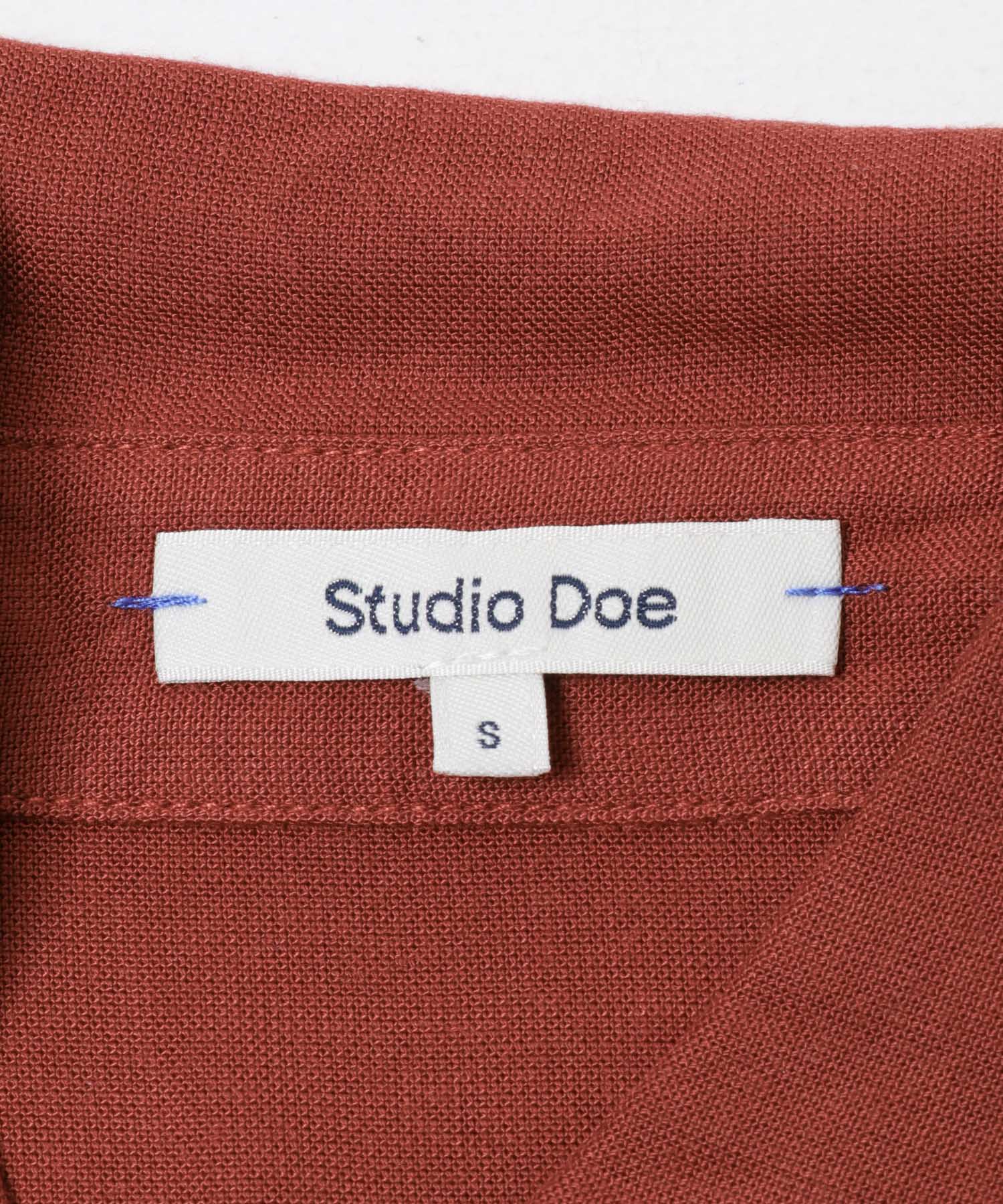 STUDIO DOE　Linen Resort Shirts RED S