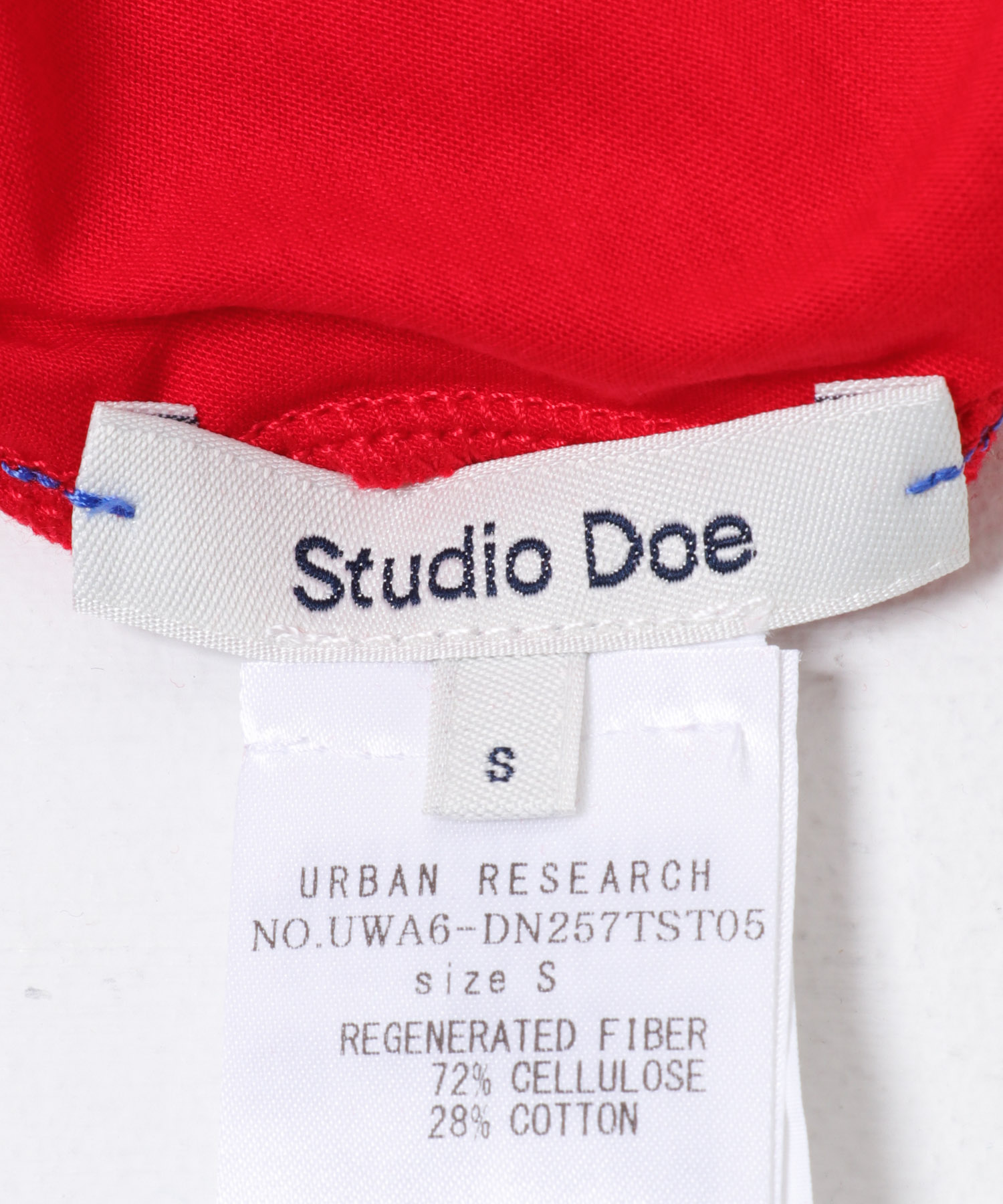 STUDIO DOE　Twist Lyocell T-Shirts RED S