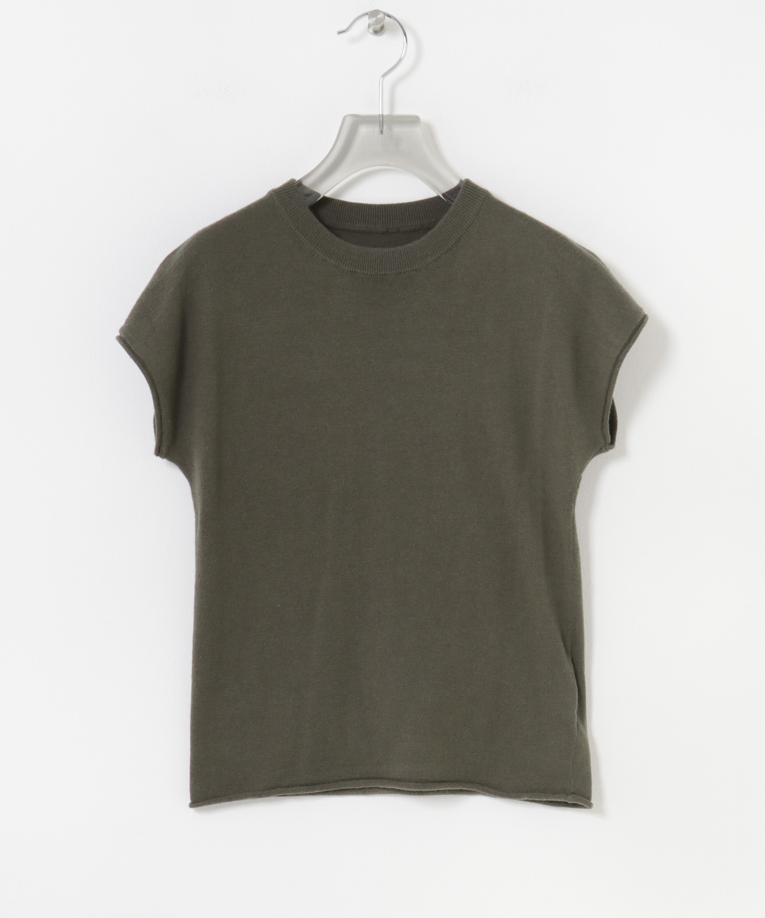 STUDIO DOE　French Sleeve Knit Top BROWN S
