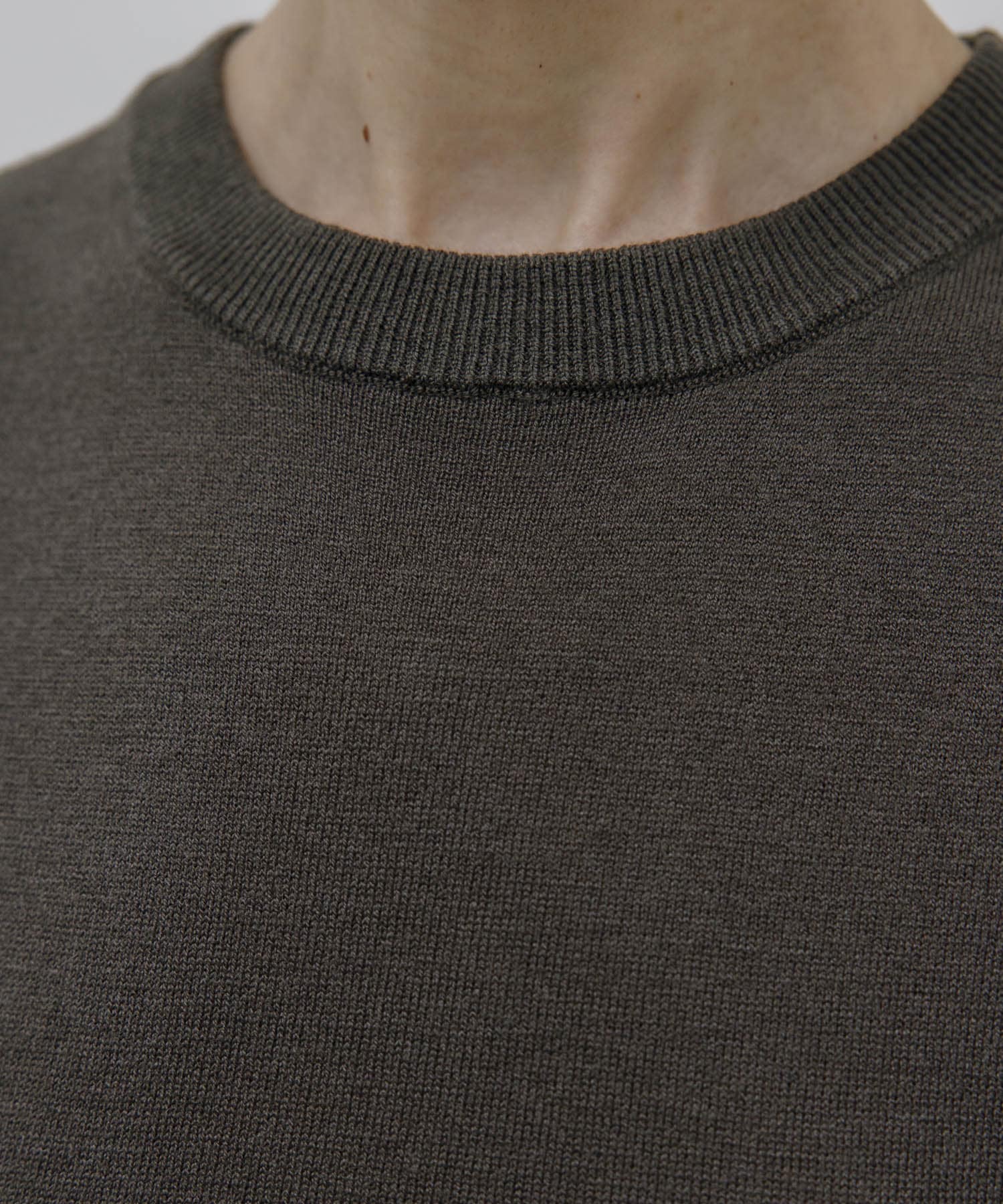 STUDIO DOE　French Sleeve Knit Top BROWN S