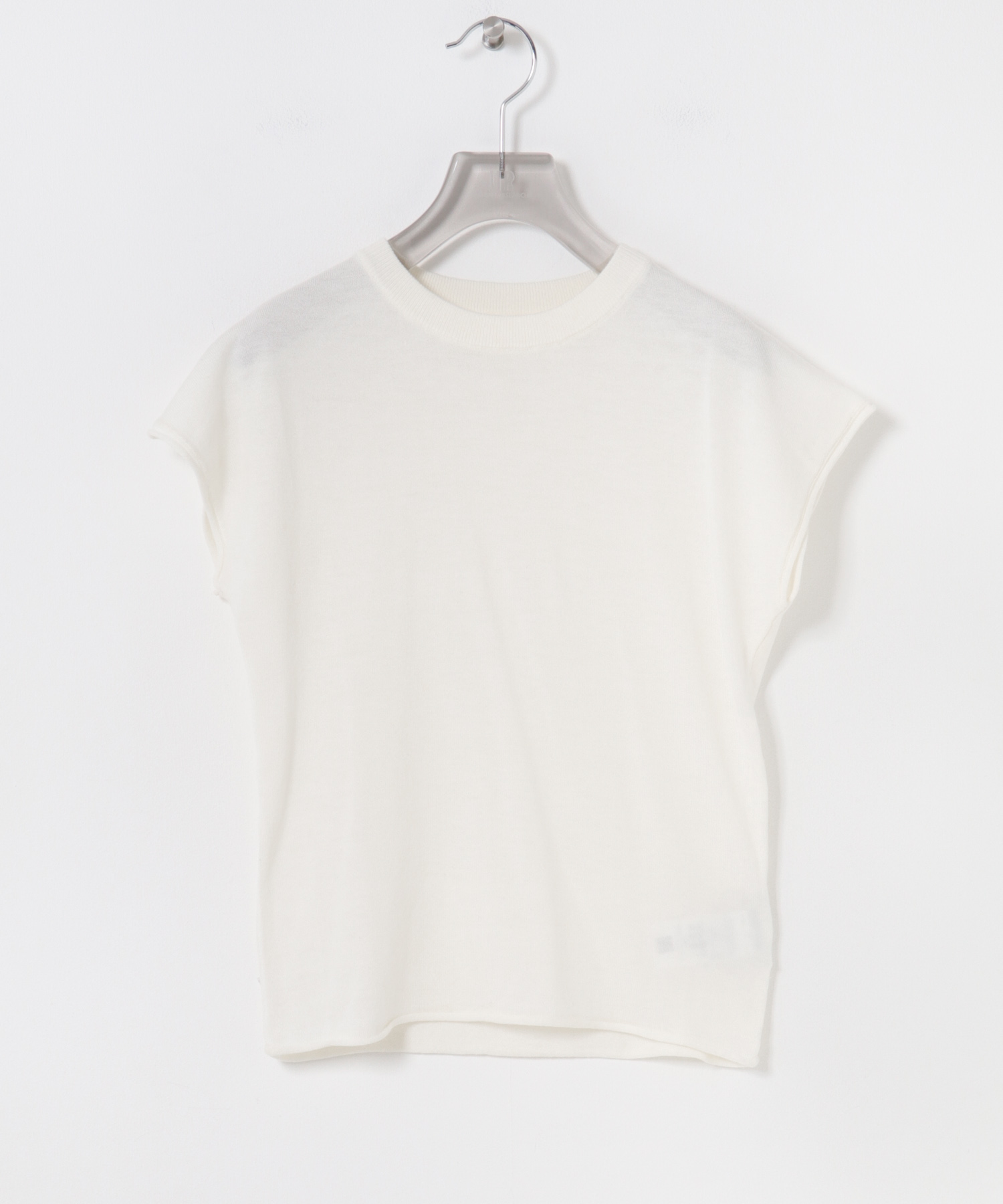 STUDIO DOE　French Sleeve Knit Top WHITE S