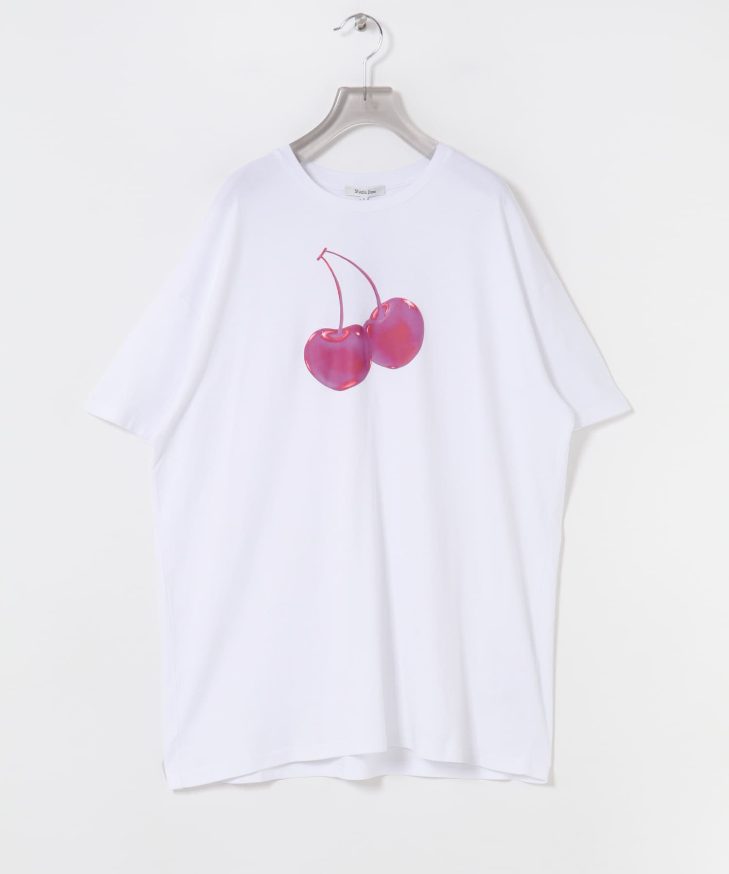 STUDIO DOE　Cherry Oversized T-shirts WHITE S