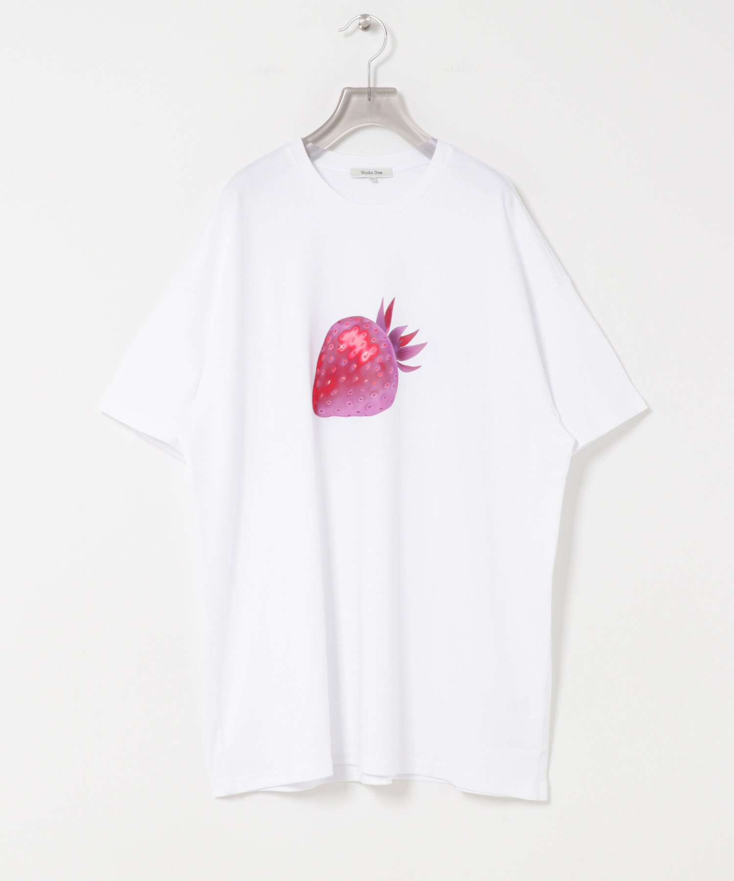 STUDIO DOE　Strawberry Oversized T-Shirts WHITE S
