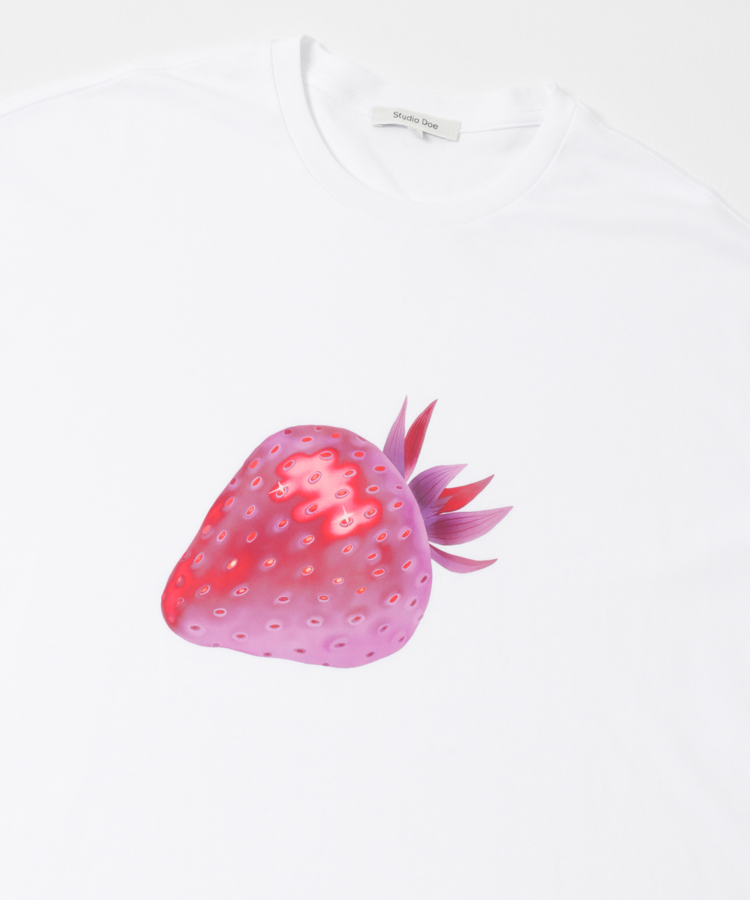 STUDIO DOE　Strawberry Oversized T-Shirts WHITE S