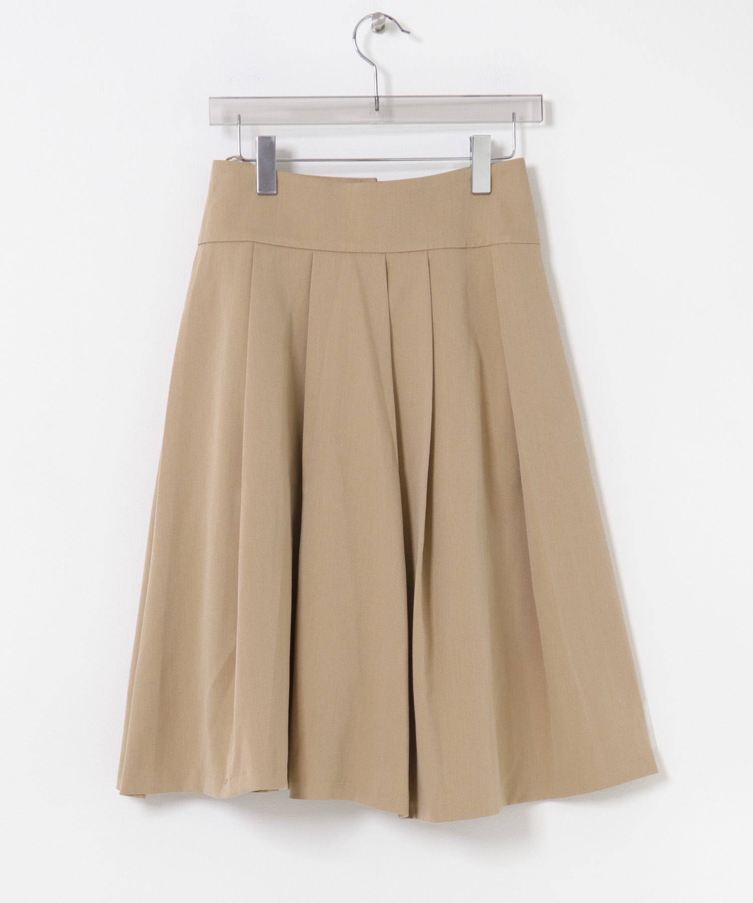 STUDIO DOE　Irregular Pleated Skirt KHAKI S