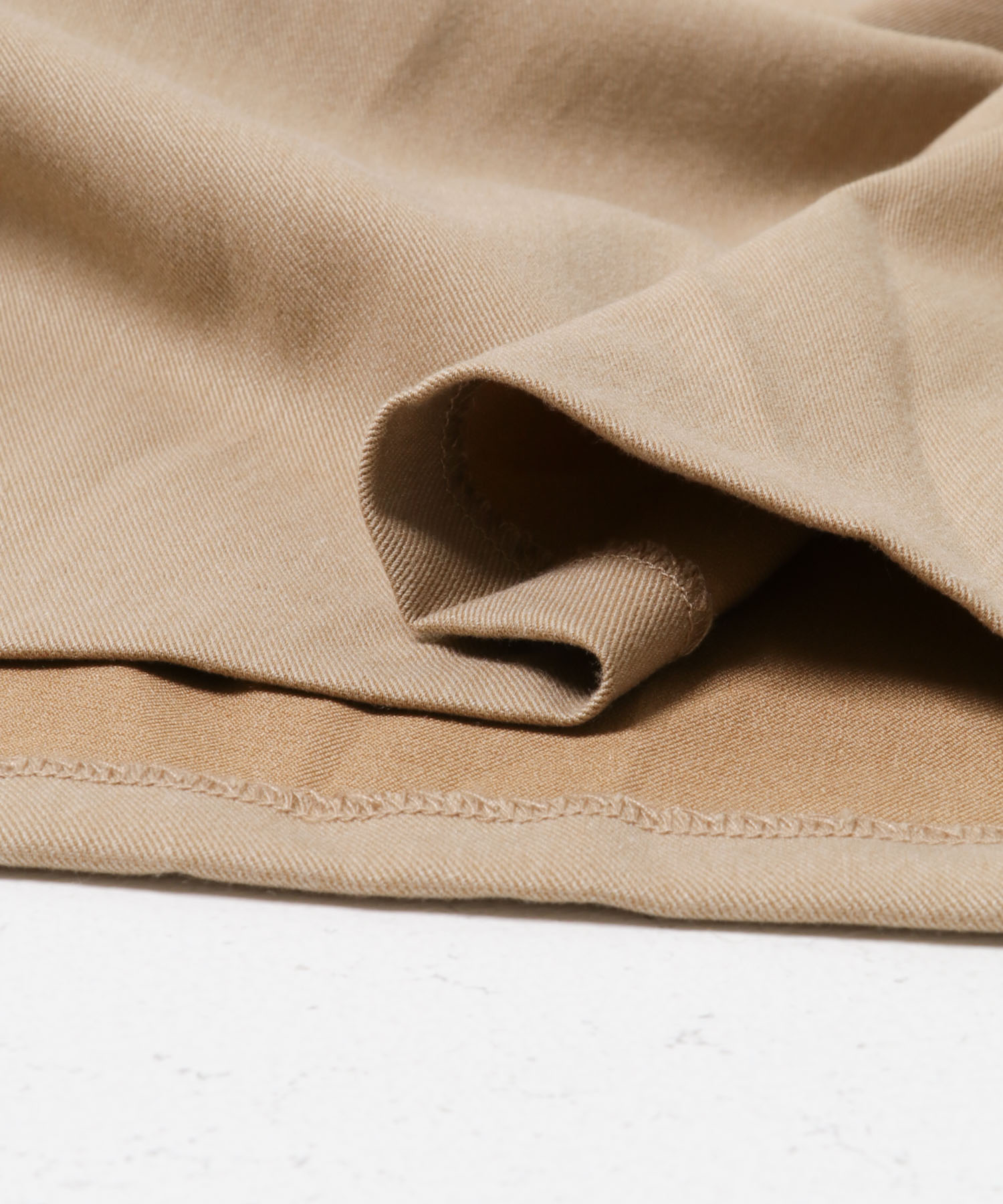 STUDIO DOE　Irregular Pleated Skirt KHAKI S