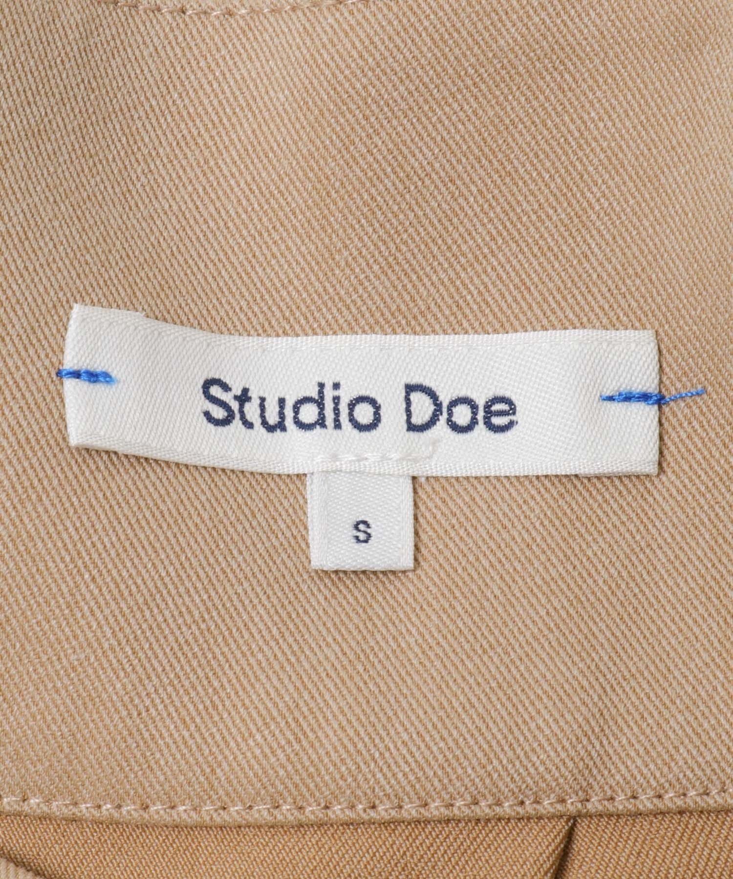 STUDIO DOE　Irregular Pleated Skirt KHAKI S