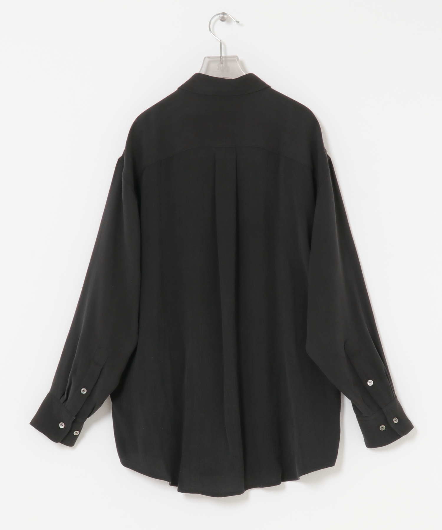 Nomat　VINTAGE SILK Oversized Shirts Black 1